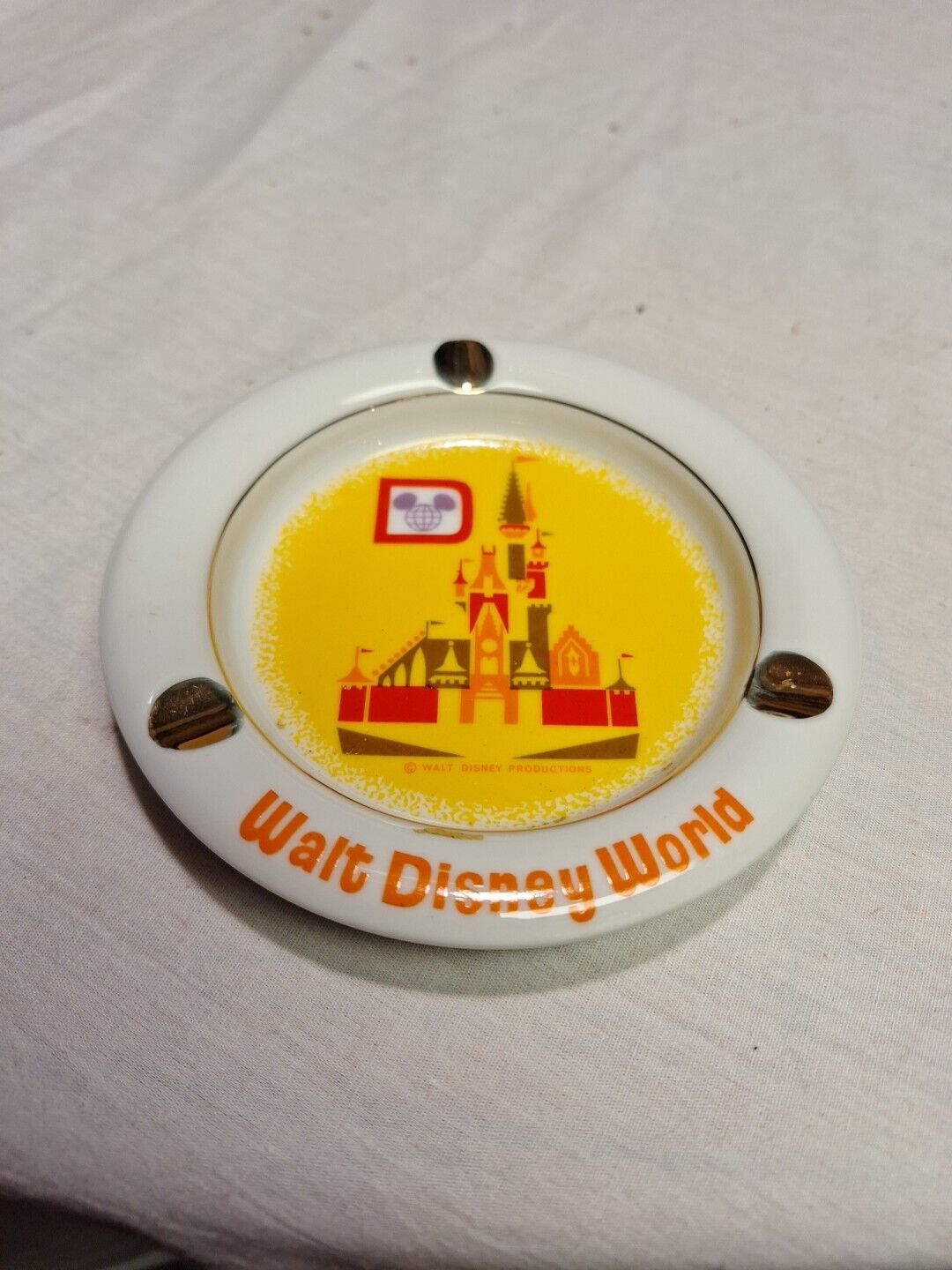 Vintage MCM 1970\'s Walt Disney World Ashtray Castle Walt Disney Productions