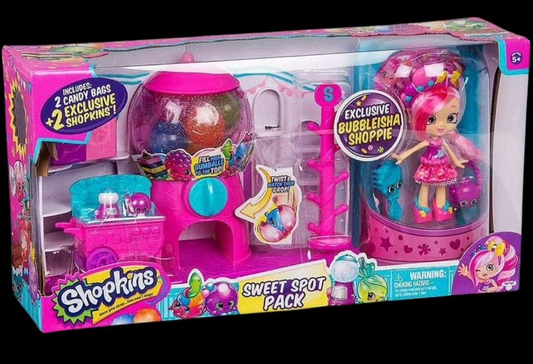 SHOPKINS SWEET SPOT PACK GUMBALL MACHINE PLAYSET WITH EXCLUSIVE BUBBLEISHA - NIB