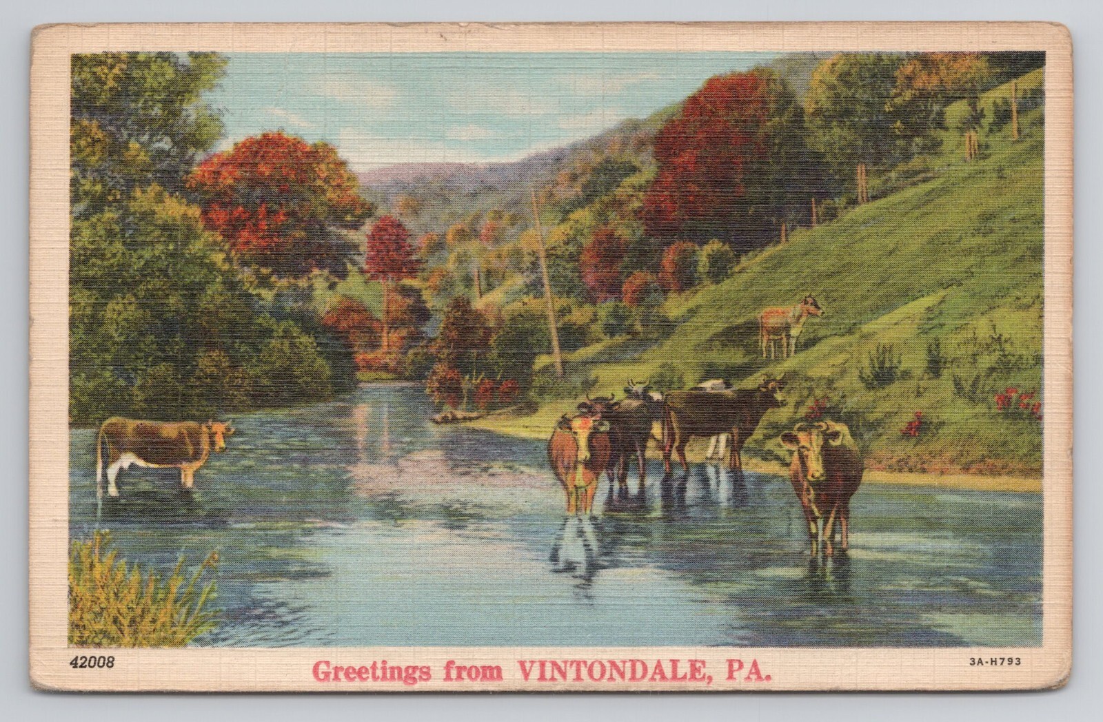 Greetings from Vintondale Pennsylvania Postcard