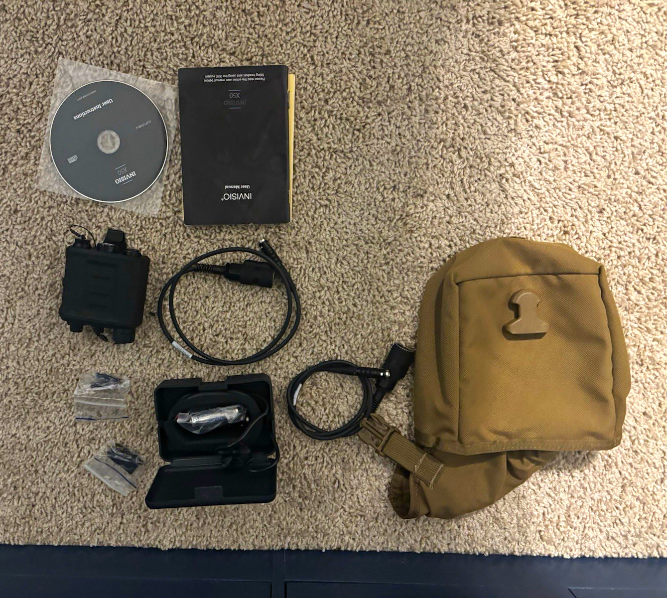 Invisio X50 Headset System Kit w/ Pouch, Cables, Manual & Software CD Invisio X50 Headset System Kit w/ Pouch, Cables, Manual & Software CD
