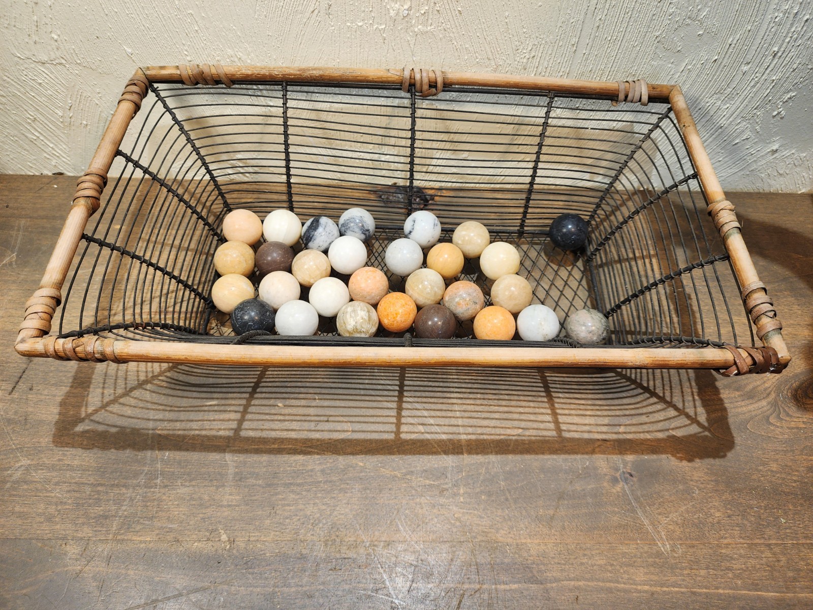 29 Pcs 28mm Set Of Natural Quartz Crystal Sphere Ball Polished Healing BASKET