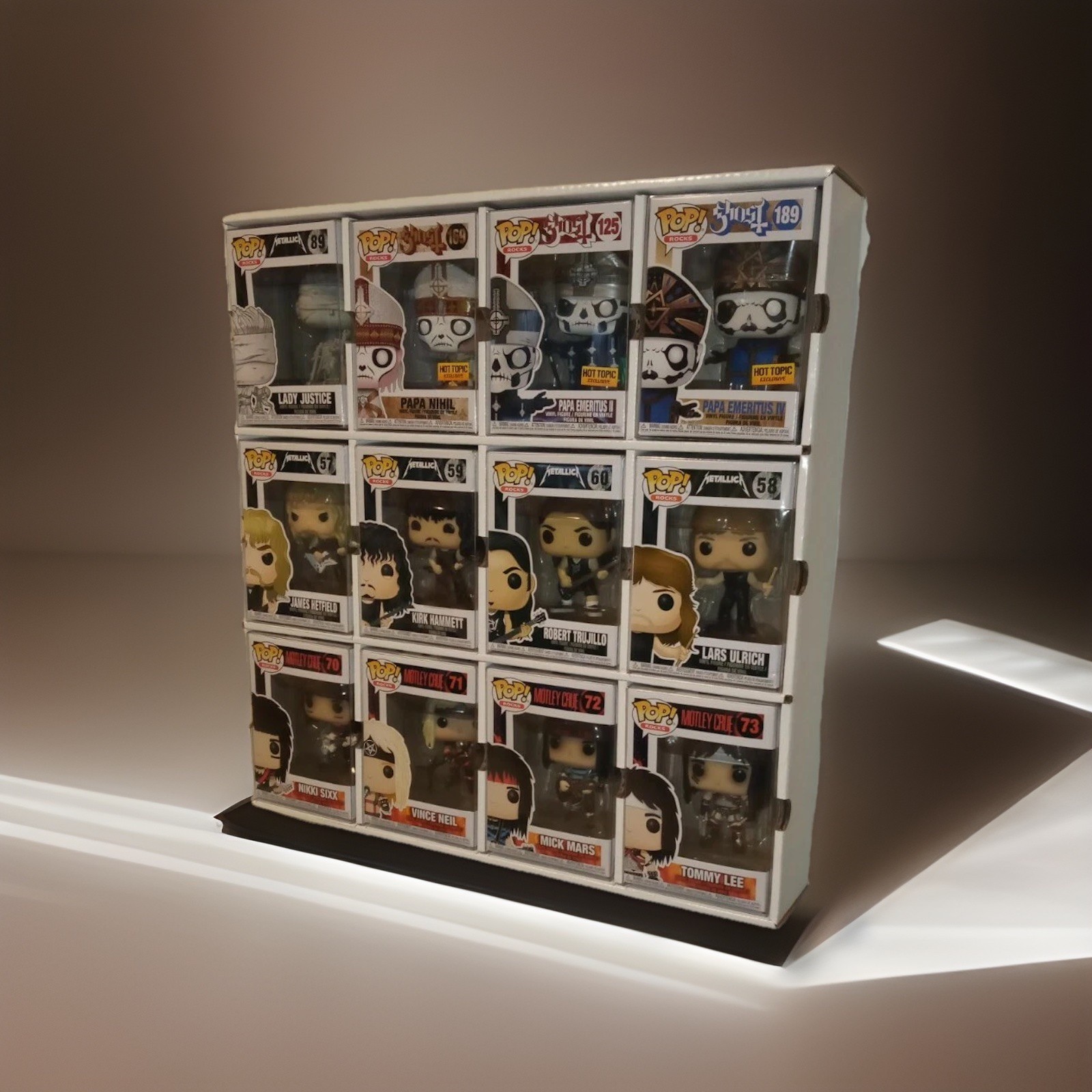 New Funko Pop Display by MK Kubbies. Holds 12 Funko Pops.
