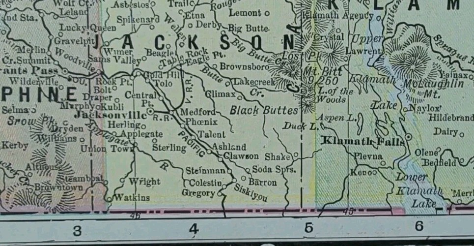 Vintage 1902 OREGON Map 14\