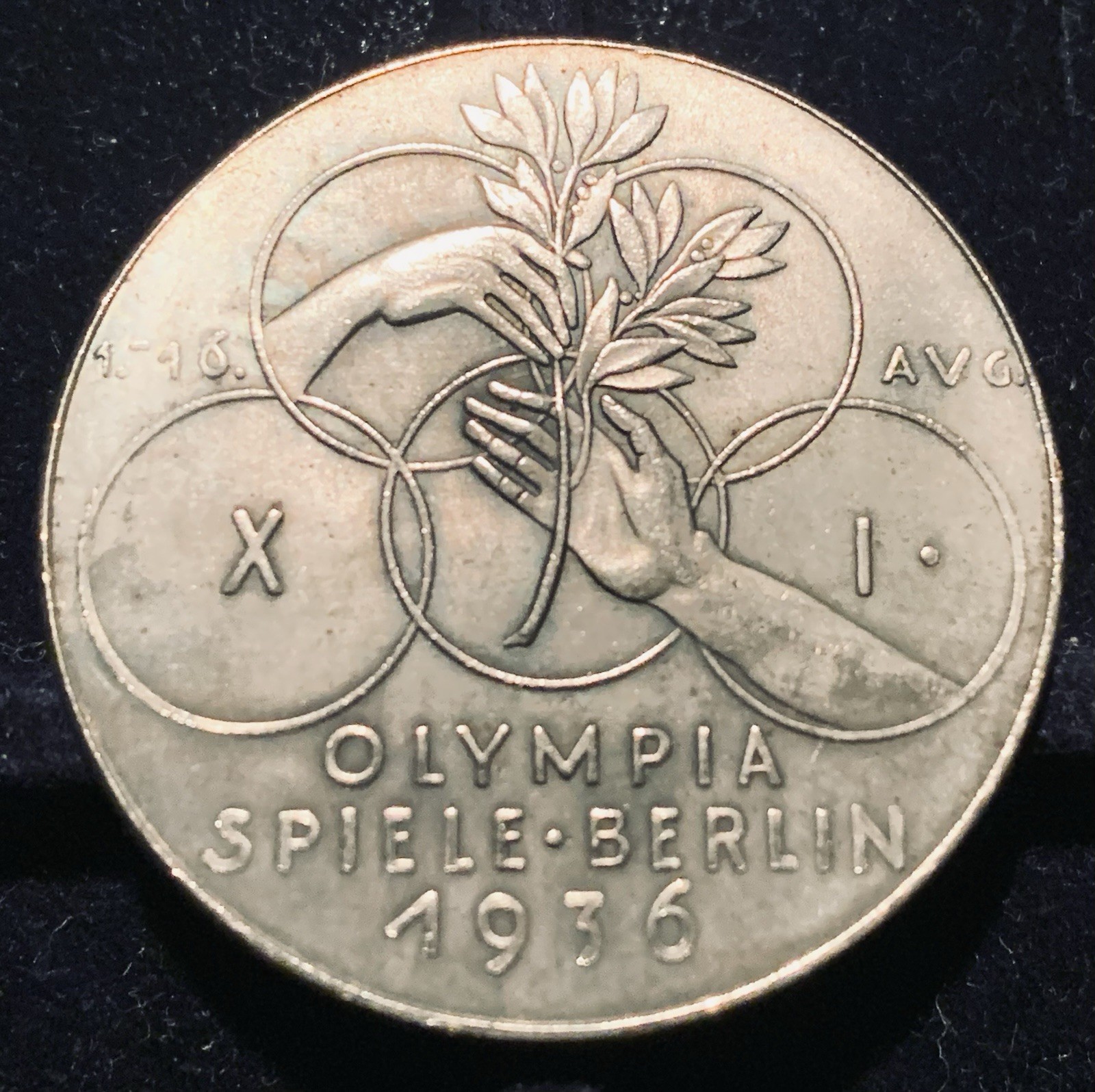 1936 XI. Berlin Summer Olympics Historic New Medal July 23