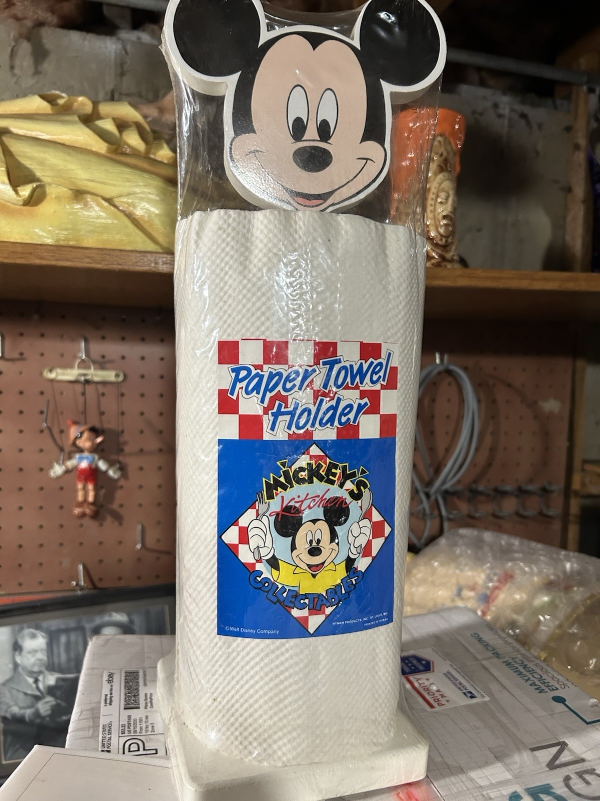 1987 Walt Disney Company Mickey Mouse Paper towel Holder Mickey's Kitchen NEW 1987 Walt Disney Company Mickey Mouse Paper towel Holder Mickey's Kitchen NEW