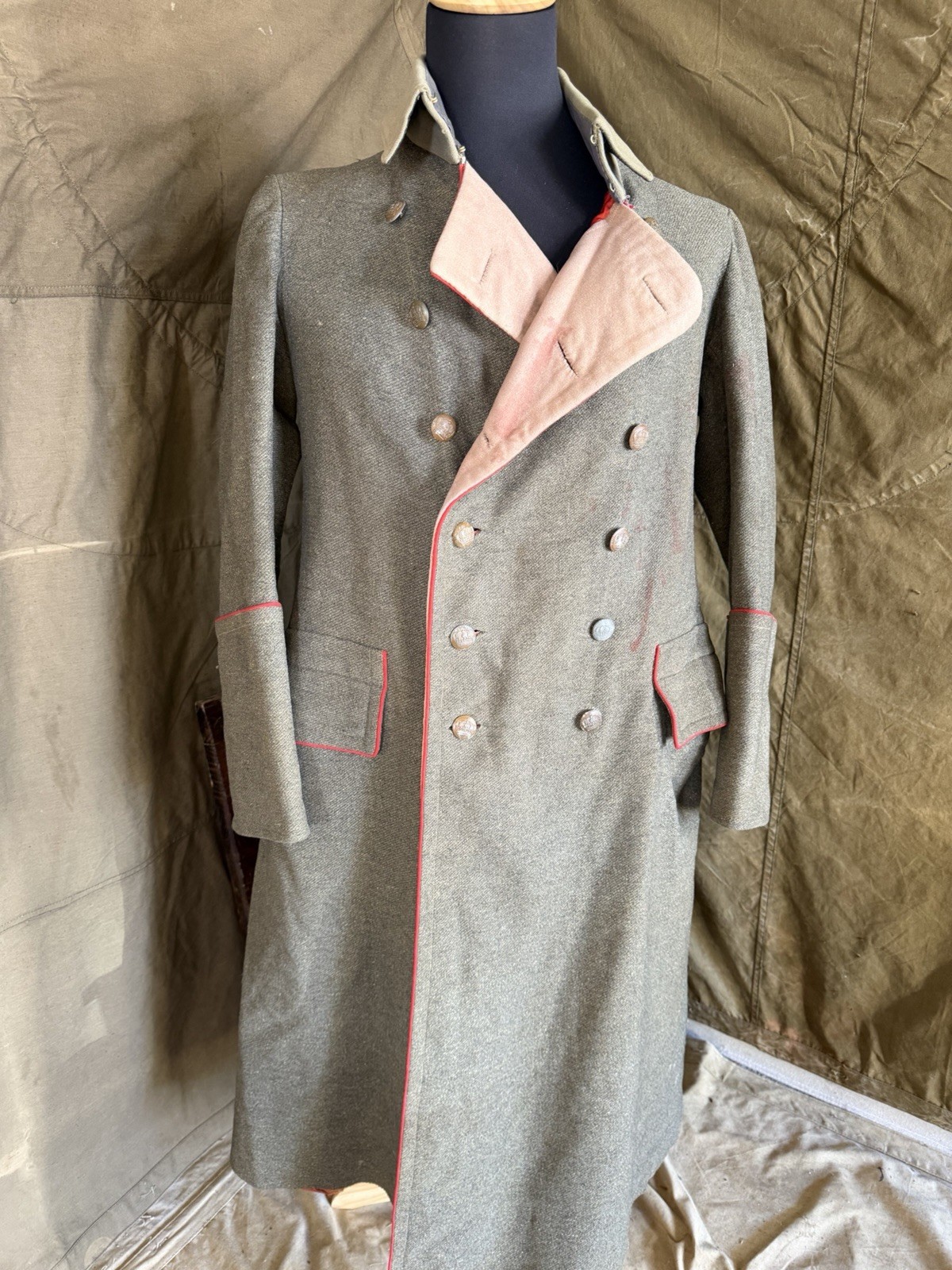 Vintage WW1 Imperial German Officer Greatcoat Size 36-38 Original Buttons