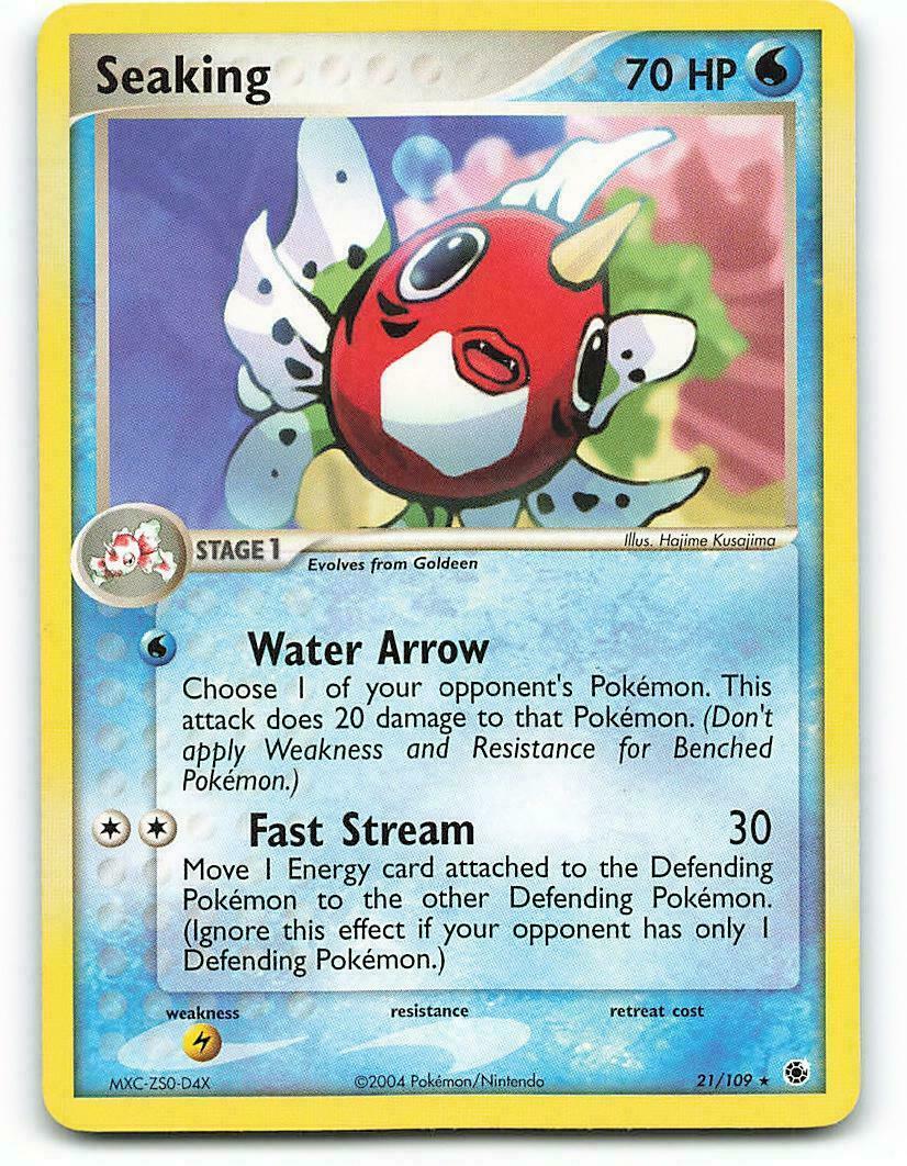 POKEMON CARD SEAKING 21/109 NO 119 GOLDFISH POKEMON TCG CCG