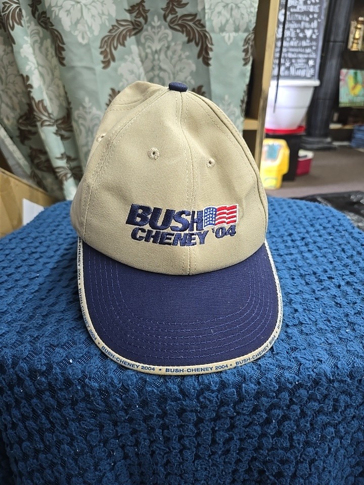 Vintage 2004 Presidential Election Bush Cheney Spalding Baseball Hat 