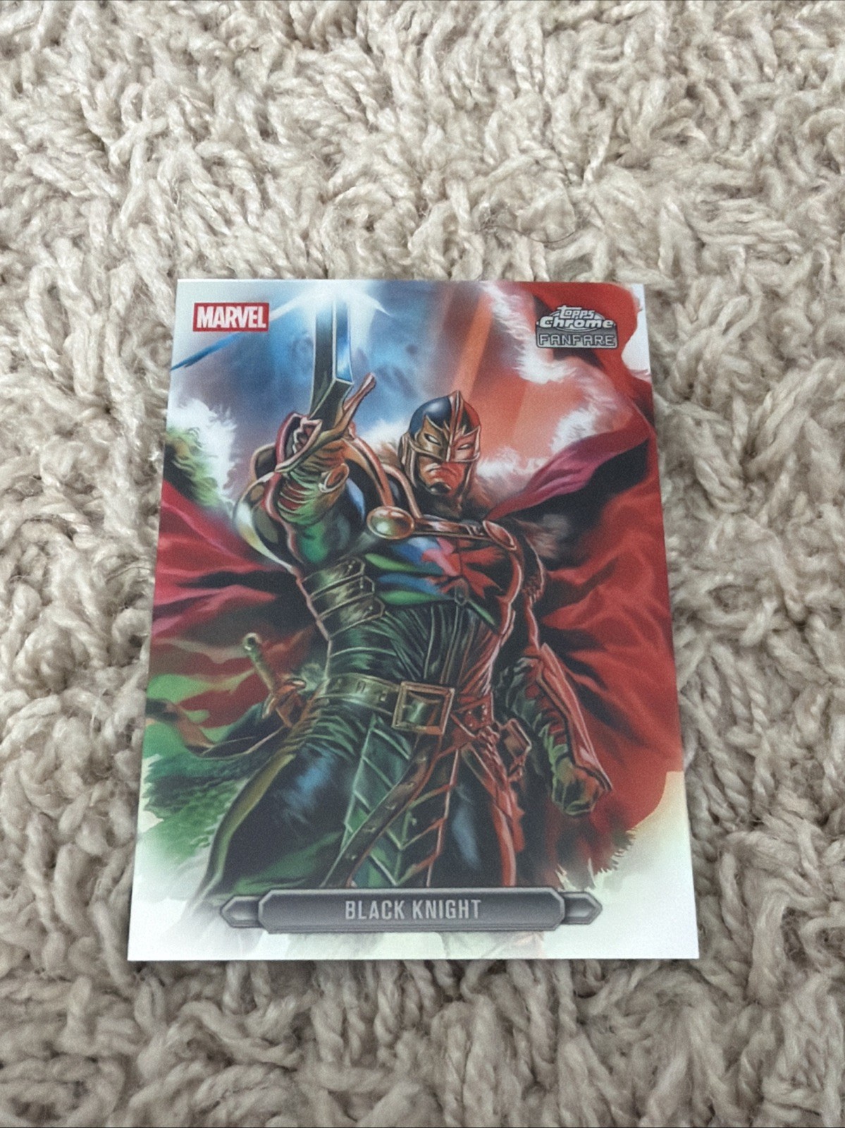 2026 Topps Chrome Marvel Black Knight FF-04 Fanfare Refractor