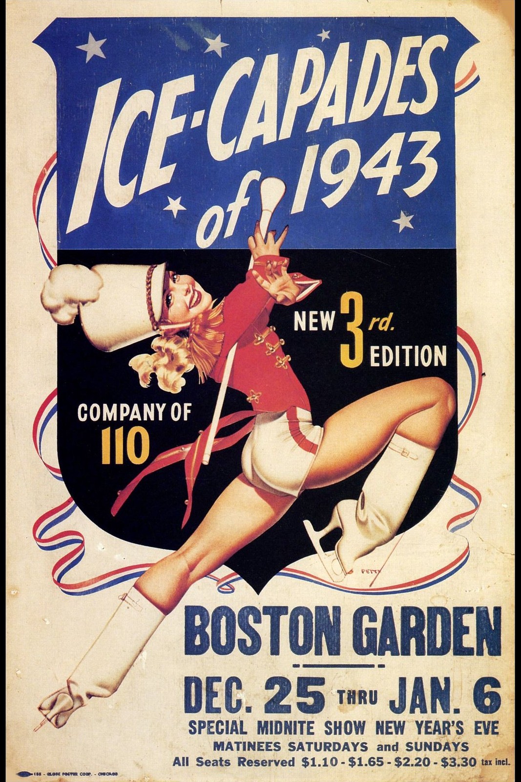 Ice-Capades of 1943 🎭 Vintage Poster - 24x36” - Hi-Res💎 Print - 200 GSM