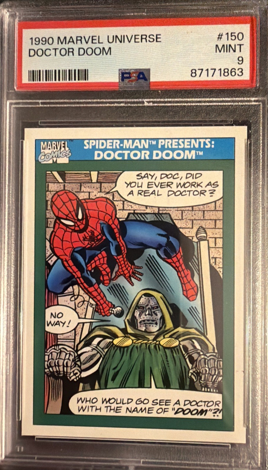 1990 Marvel Universe Doctor Doom #150 PSA 9