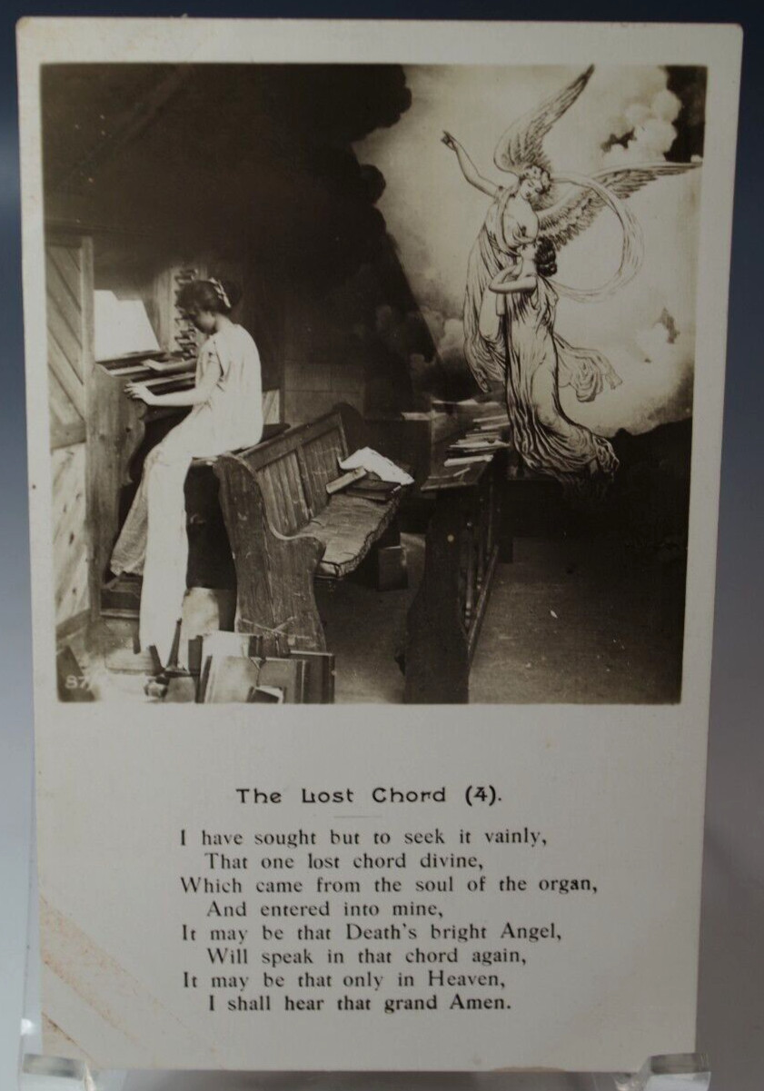 POSTCARD BAMFORTH'S LIFE MODEL SERIES THE LOST CHORD 190O's 1-30 VINTAGE