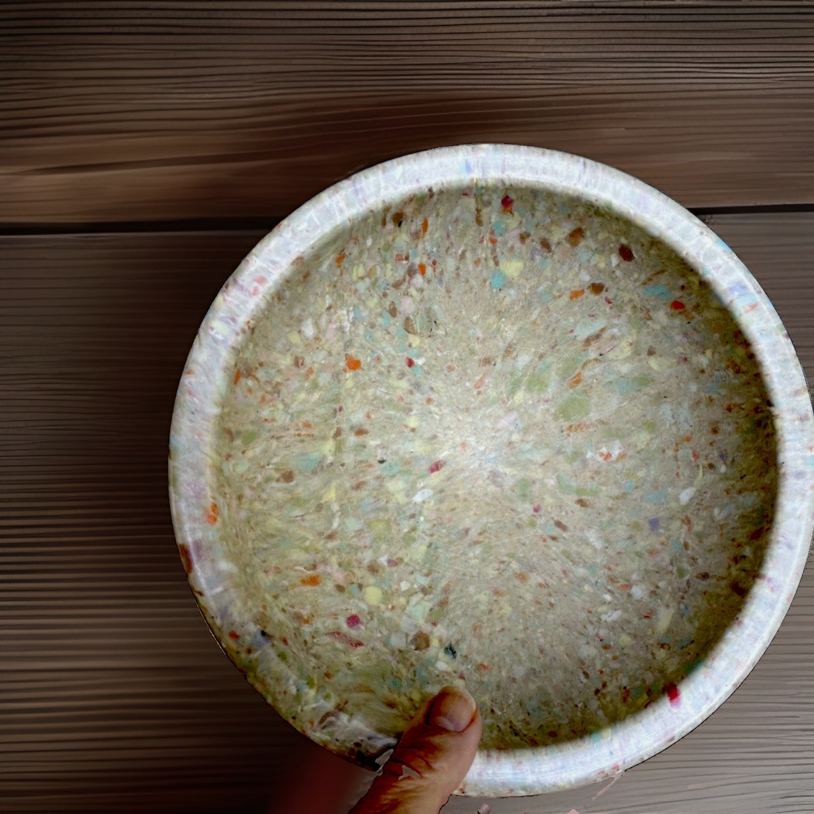 Vintage Texas Ware 8” Confetti Speckled Bowl Beige Confetti #111