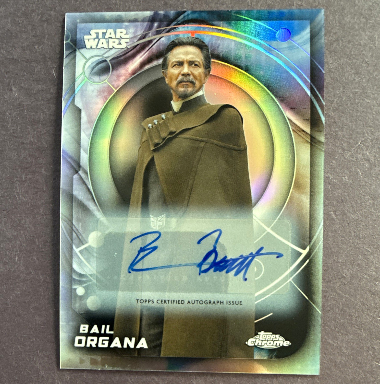 Topps 2026 Topps Chrome Star Wars Bail Organa Hard Signed Auto #130 Bratt