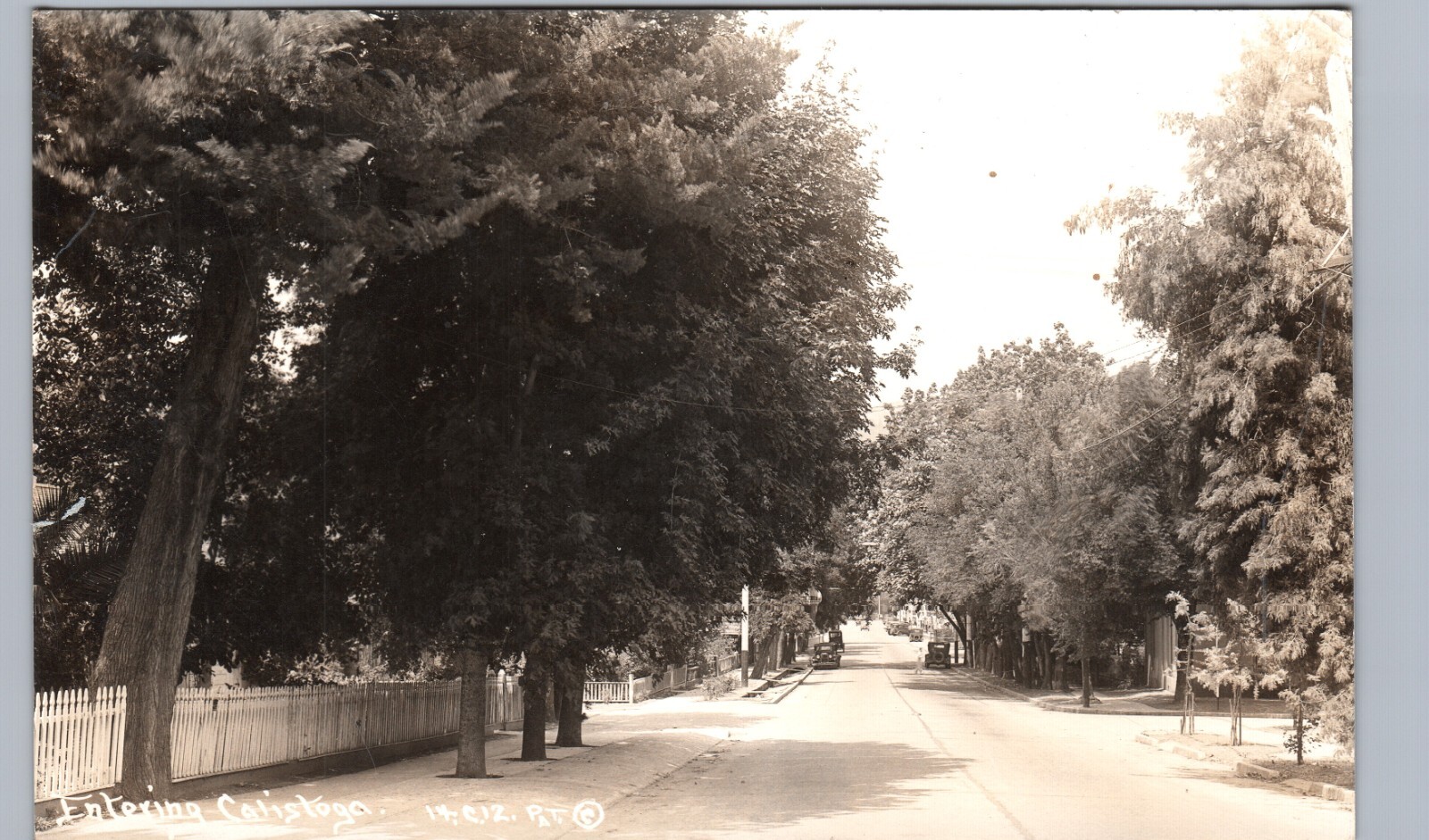 ENTERING CALISTOGA napa county ca real photo postcard rppc california history