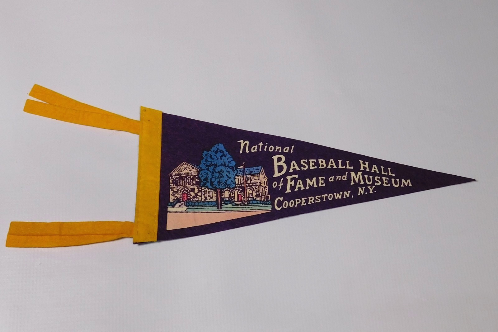 Vintage 1960s National Baseball Hall Of Fame Cooperstown NY Pennant 11.5 x 5