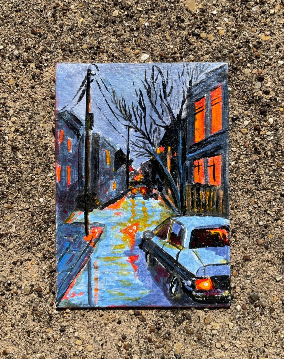 ACEO, Original Art Card, Acrylic, Hand Painted, Original Painting, 3.5inx2.5in
