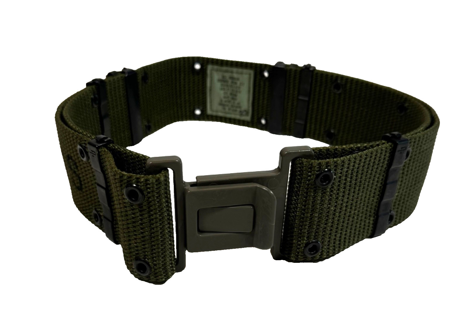 New USGI LC-2 Individual Equipment Pistol Web Belt OD Green Size Medium New USGI LC-2 Individual Equipment Pistol Web Belt OD Green Size Medium