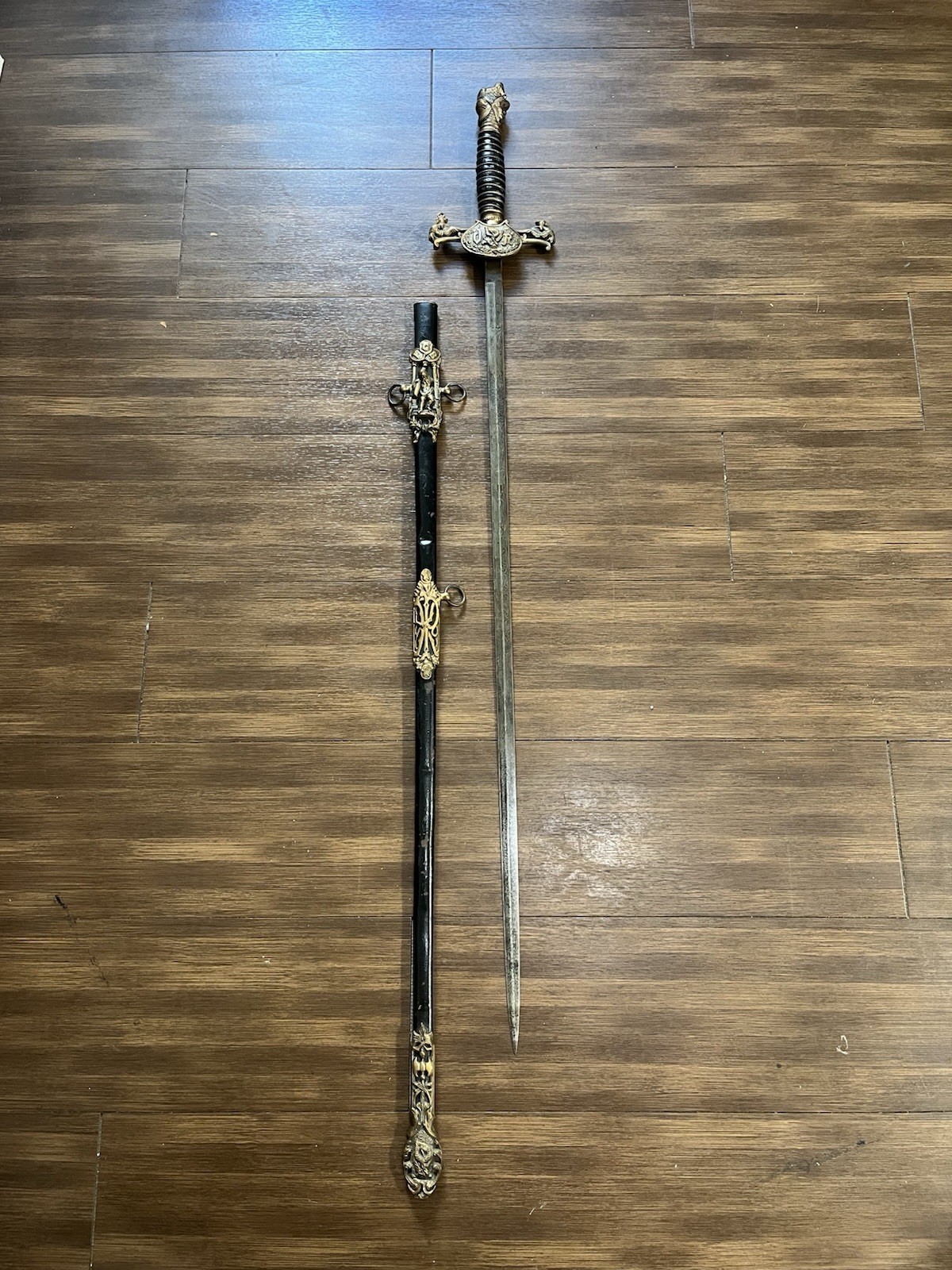 Antique Knights of Pythias UR Ceremonial Sword Scabbard Named J Colomer FCB 37\