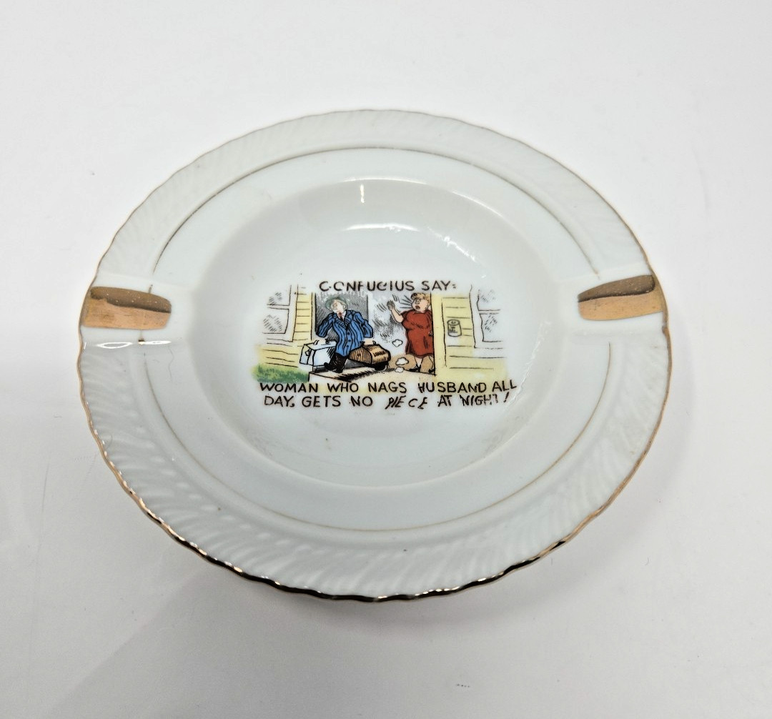 Vintage Naughty Ashtray Souvenir Made in Japan 1950s