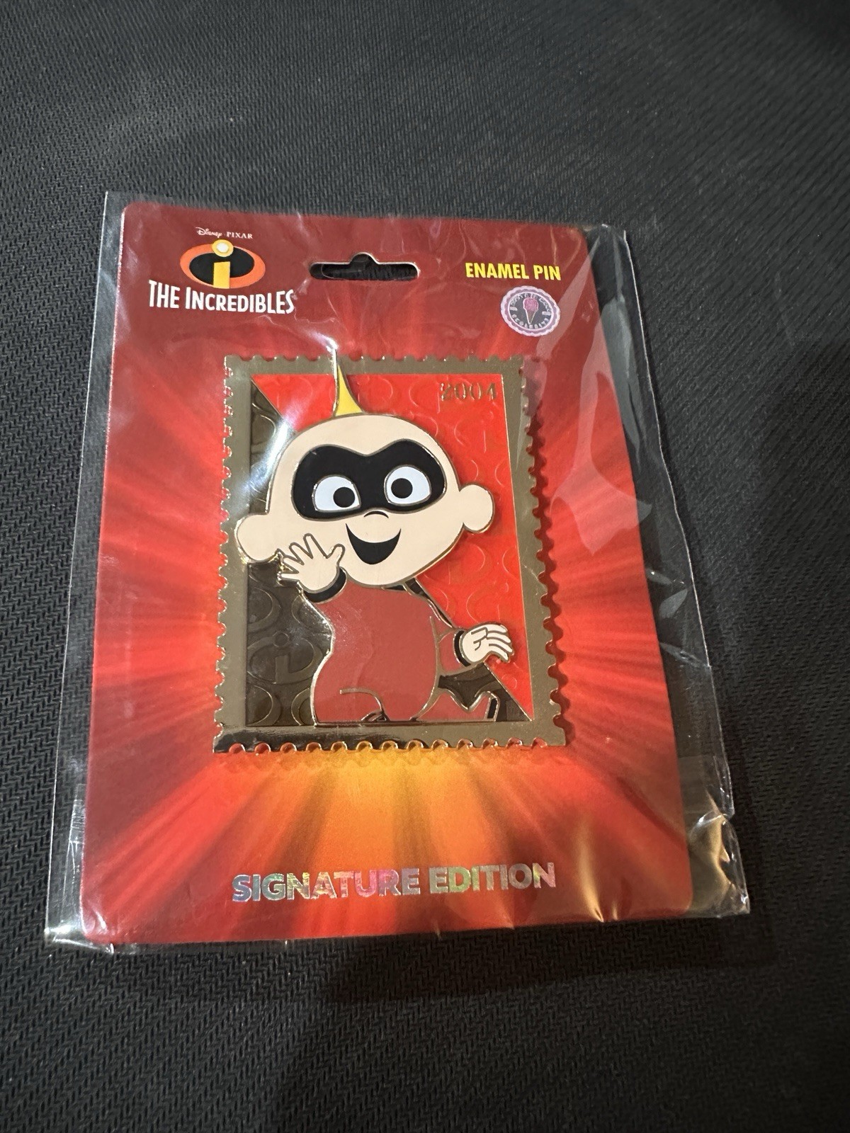 Pink A La Mode - Royal Stamp Jack Jack Wave 4 Disney Jumbo Pin Collectible New