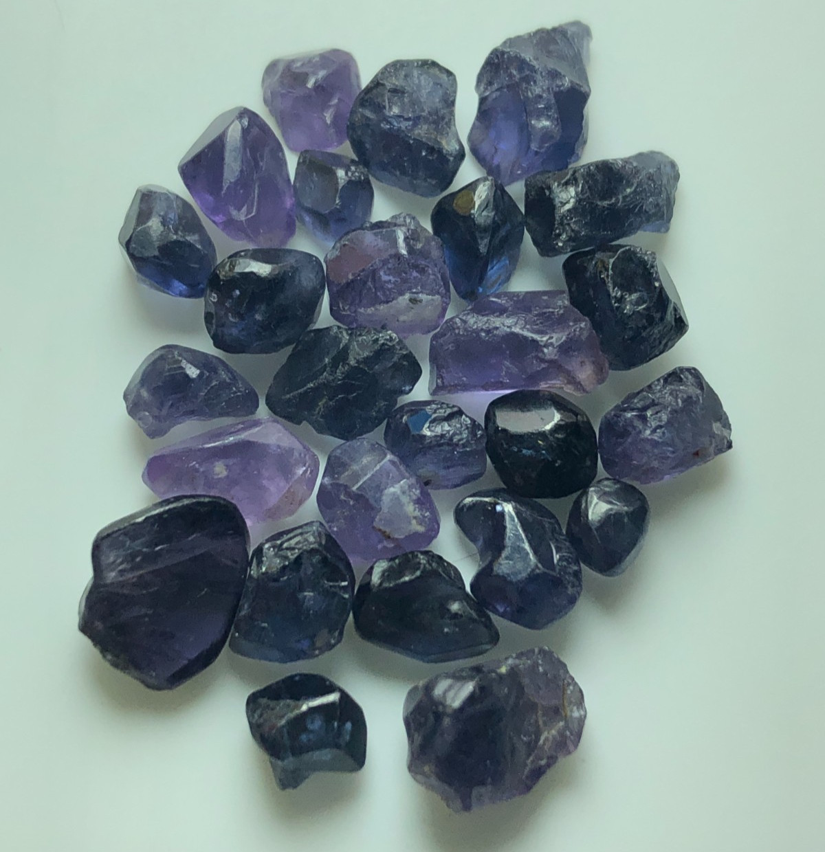 Natural Rough Spinel Crystal Lot 30 Carat Facet Grade Blue Violet Color | Africa