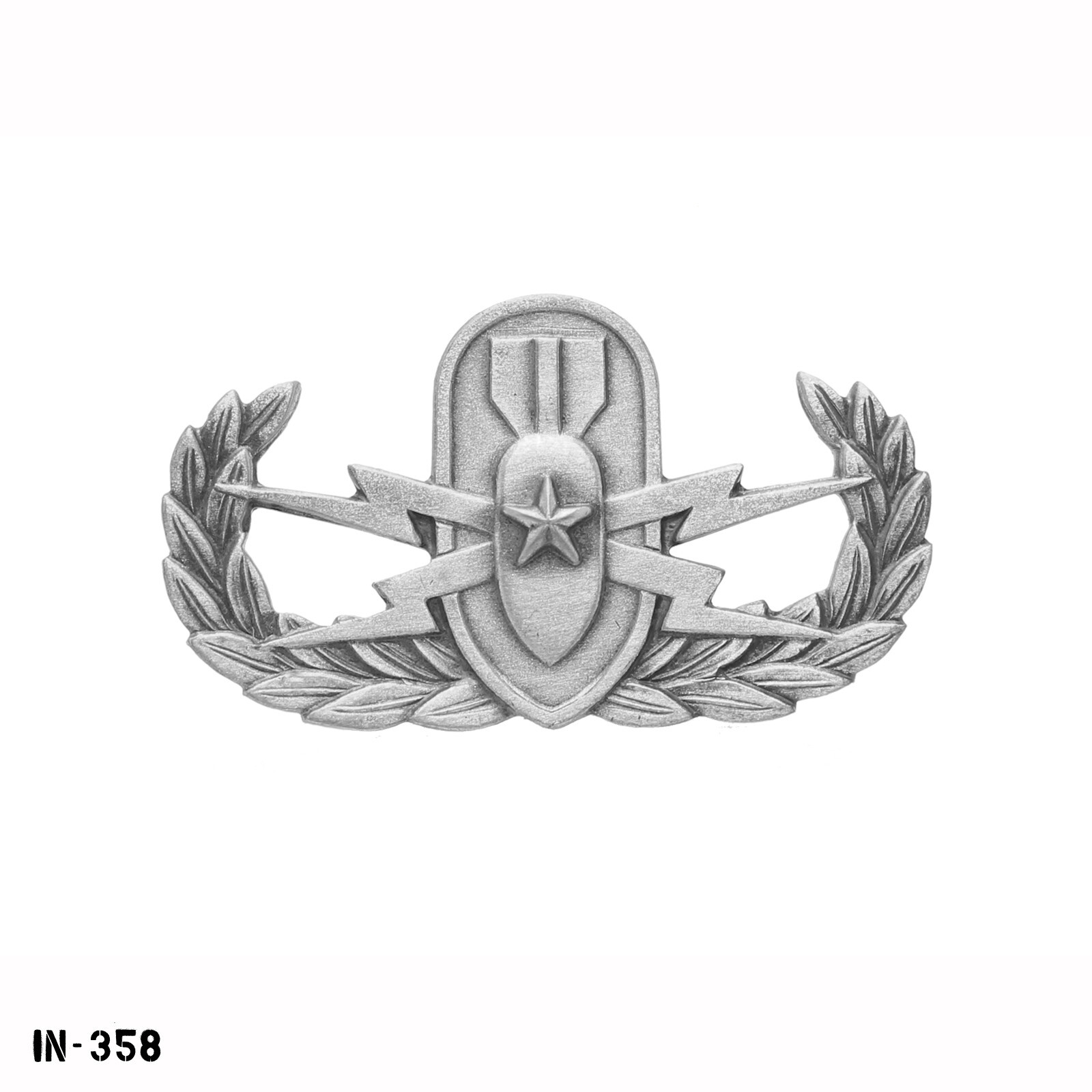 Badge ~ Explosive Ordnance Disposal ~ Regulation Large Size ~ Oxidized ~ NEW
