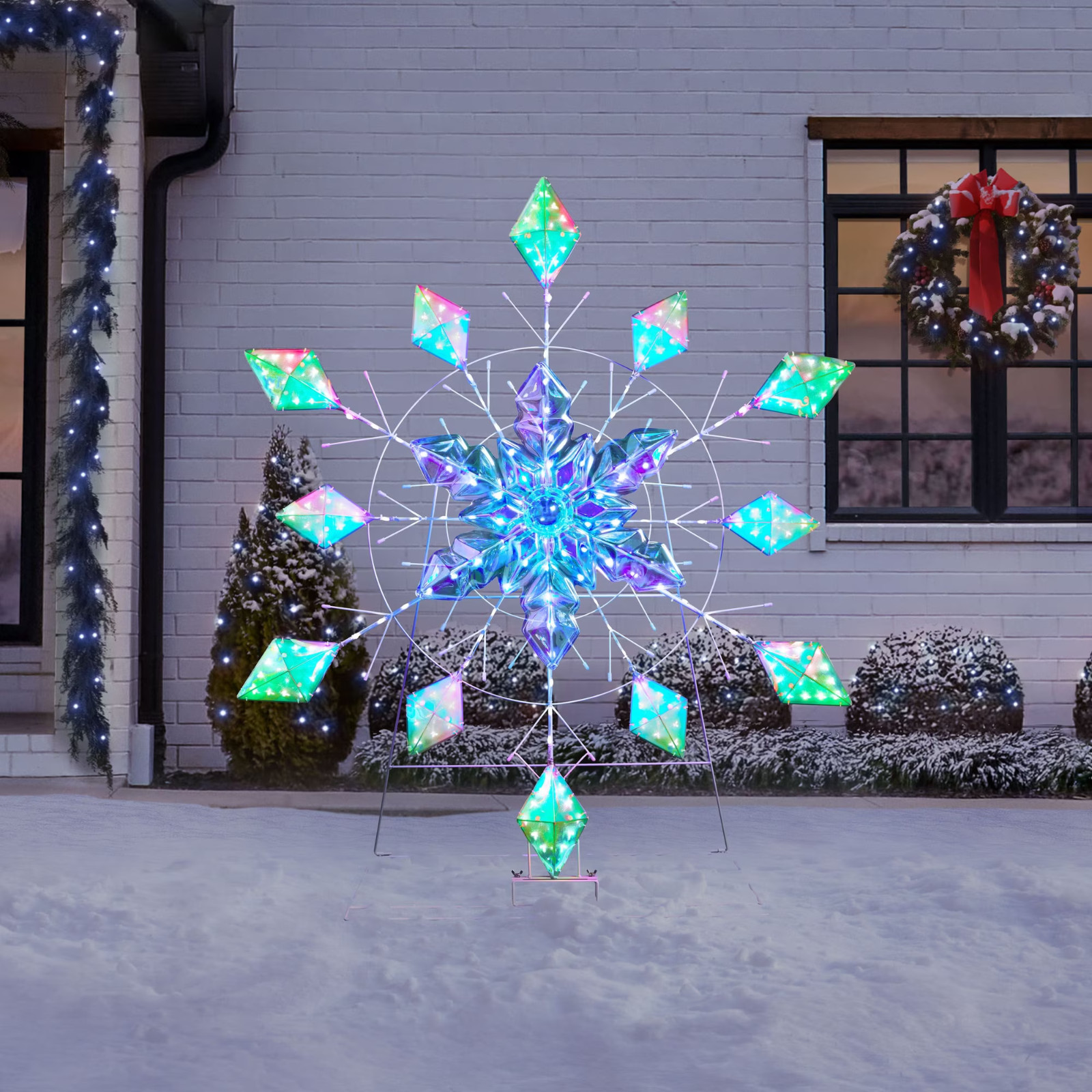 Member s Mark 48  Pre-Lit Color-Changing Snowflake
