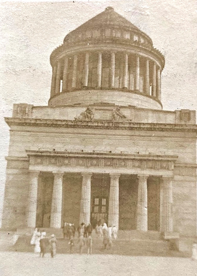 CIVIL WAR GEN. GRANT & HIS WIFE\'S TOMB RIVERSIDE DR. NEW YORK CITY 1910\'s PHOTO
