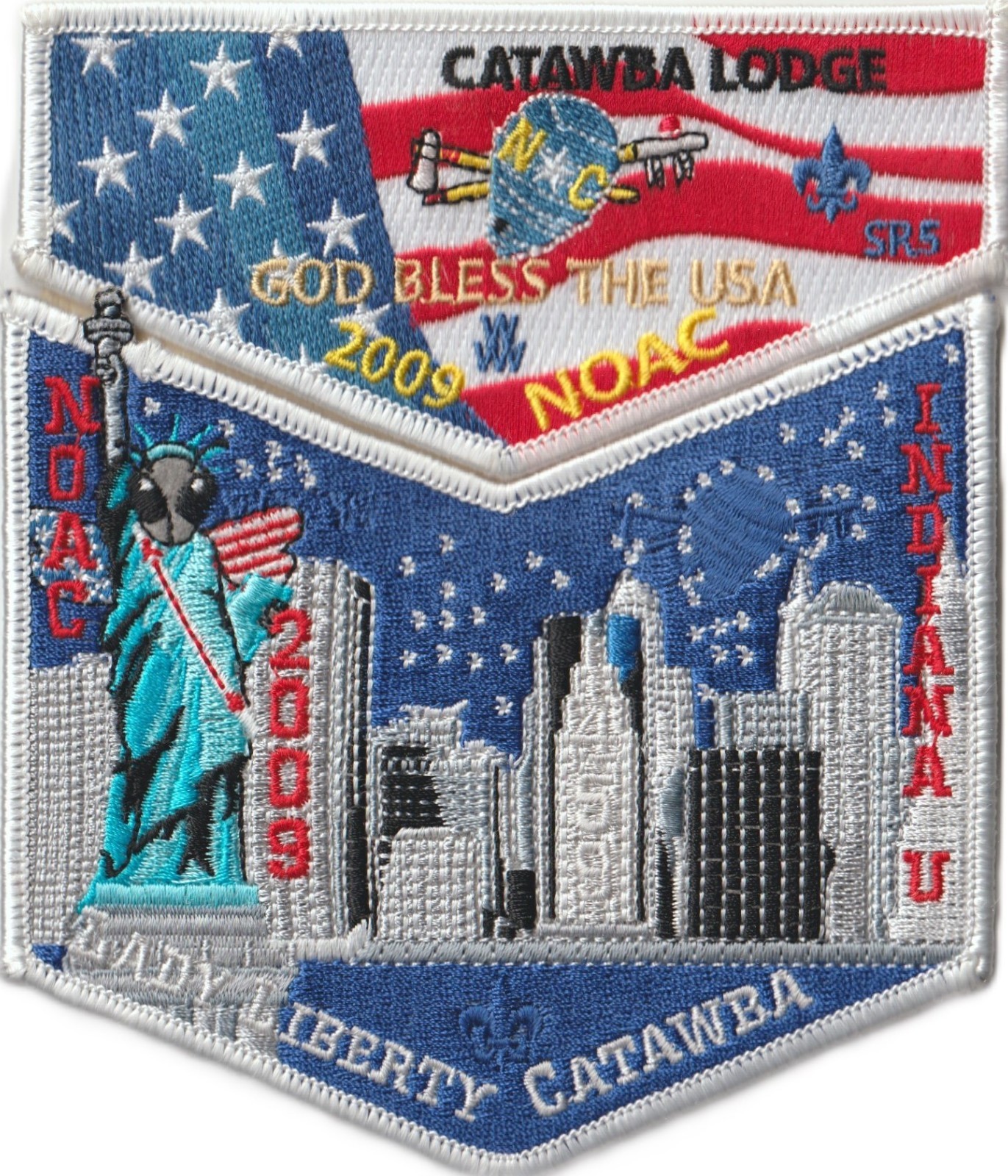 Catawba Lodge 459 Mecklenburg County NC 2009 NOAC Flap Set White Bdr (AR6863)