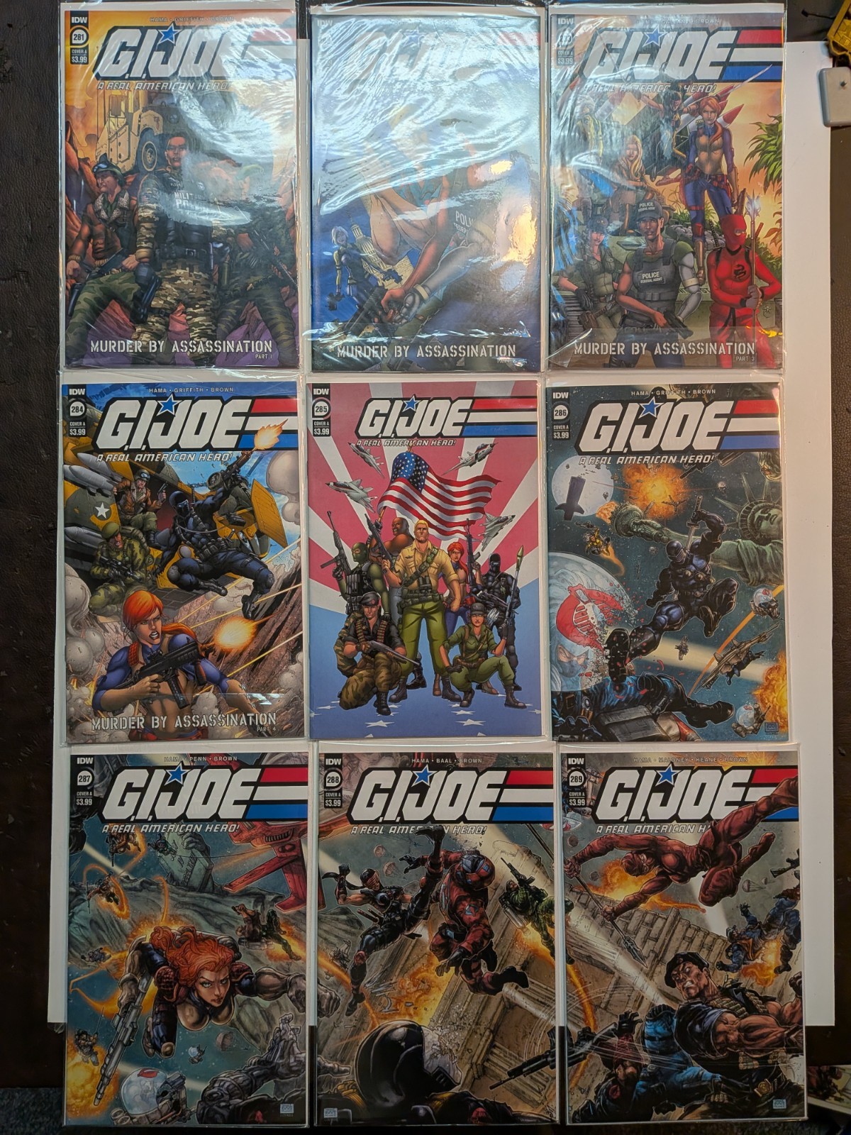 GI Joe A Real American Hero 281 - 289 lot of 9 issues IDW Comics Larry Hama 