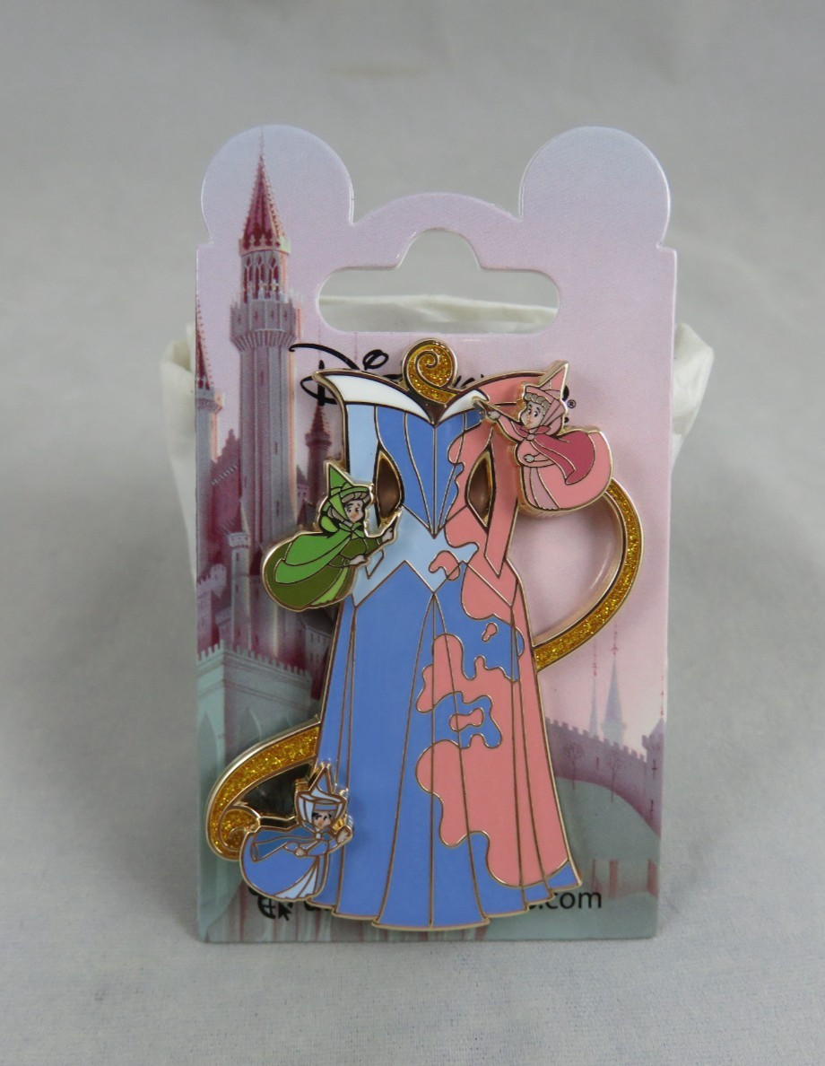 Disney Disneyland Paris DLP Pin Fairies Painting Aurora's Dress Sleeping Beauty