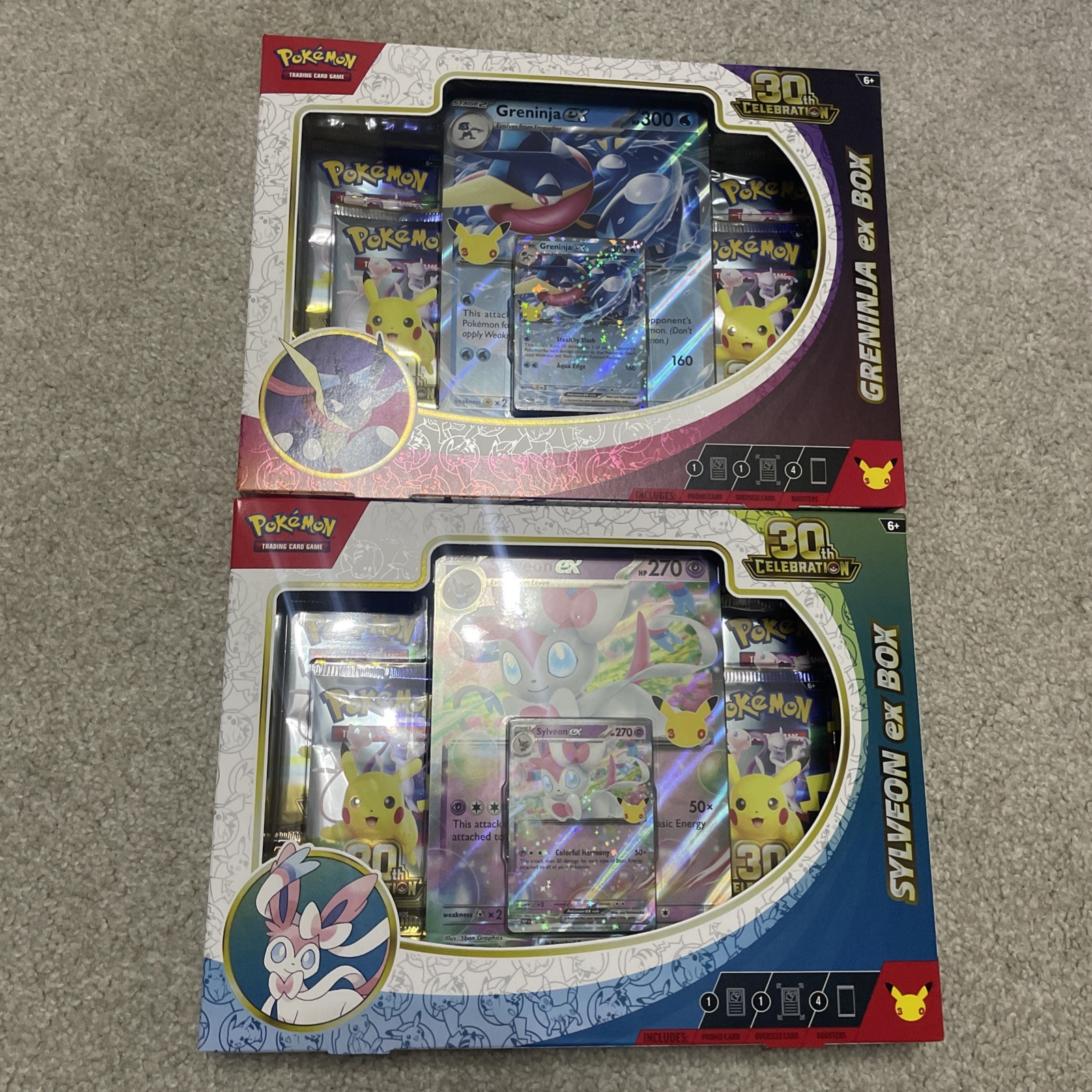 Pokémon 30th Anniversary Sylveon and Greninja Ex boxes Brand New Sealed✨