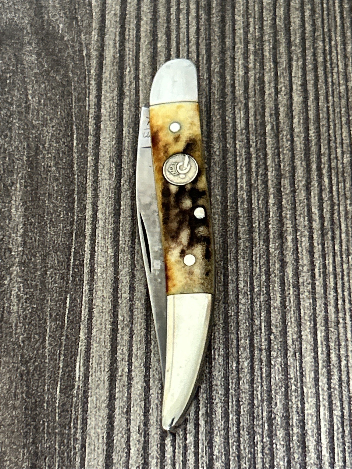 Queen City Mini Toothpick - Gorgeous Genuine Stag - 1095 Carbon - Titusville