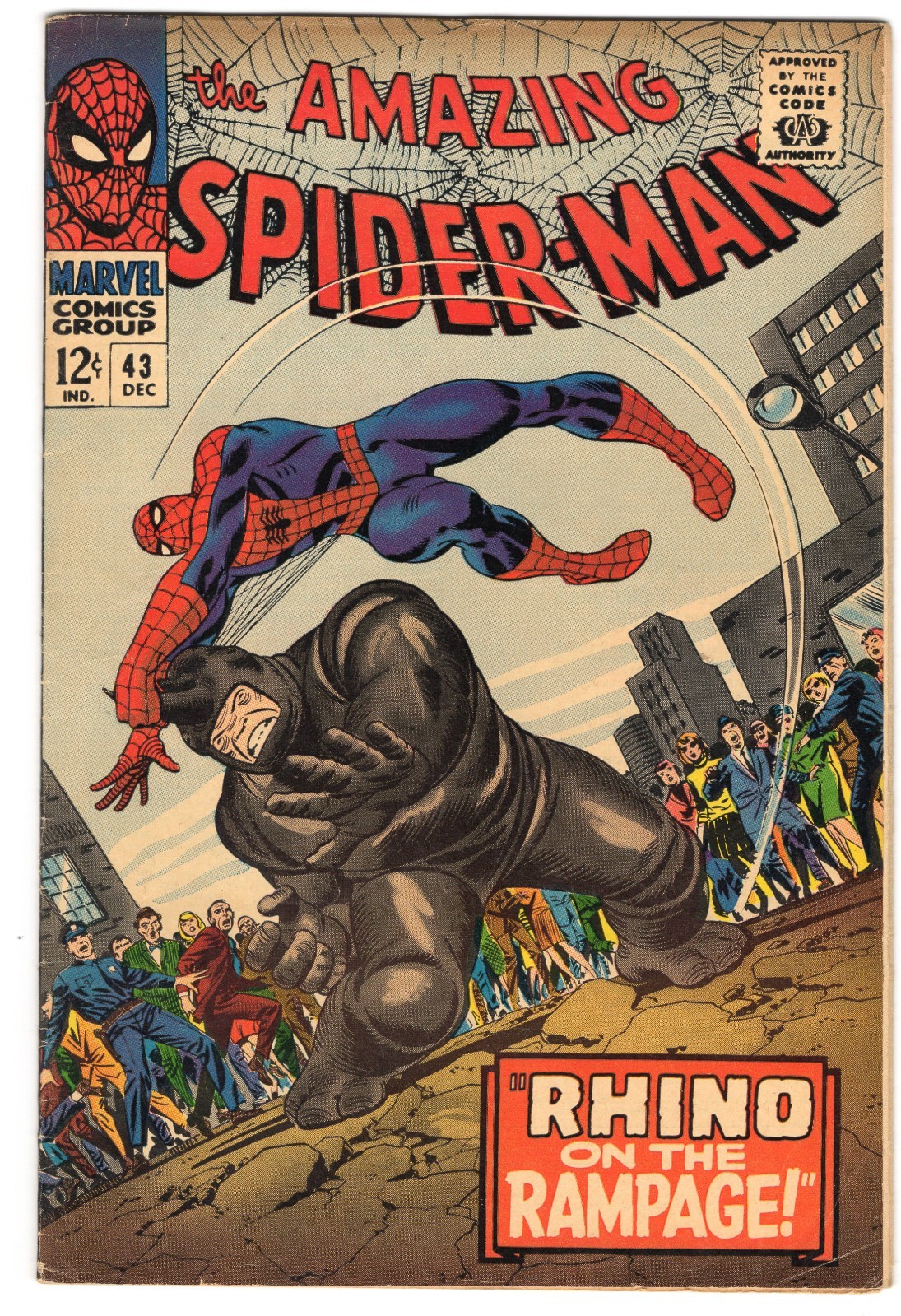 Amazing Spider-Man 43 1966 Marvel Comics VG+ 4.5 1st Full App Mary Jane Rhino