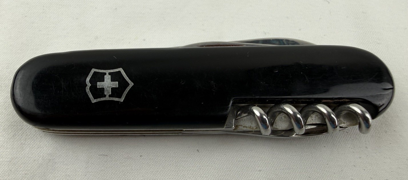 Vintage Officier Suisse Rostfrei Victorinox Swiss Army Knife Black 6 Tool
