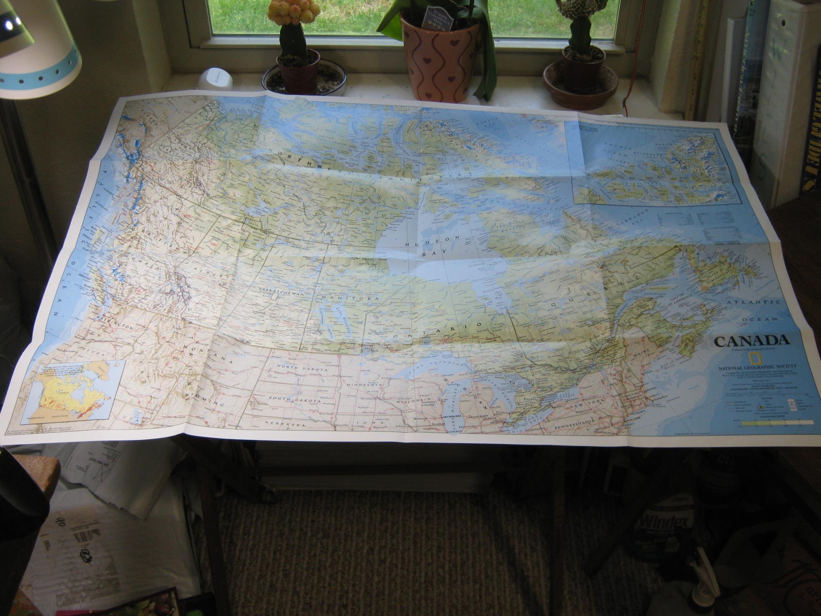 CANADA MAP National Geographic Revised 1995 for Exploring Canadas National Parks