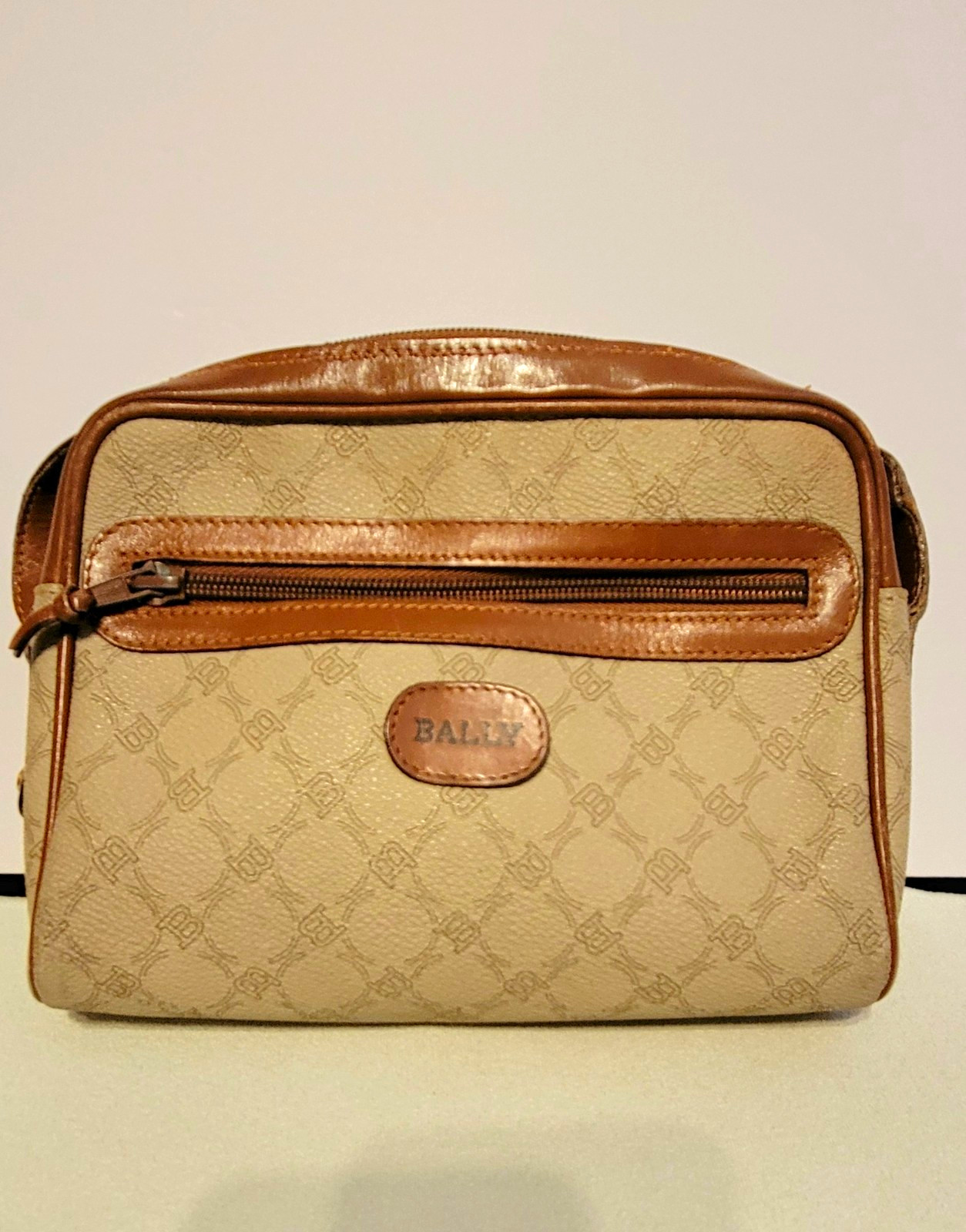 Bally Vintage  Monogram Crossbody Bag MADE IN ITALY