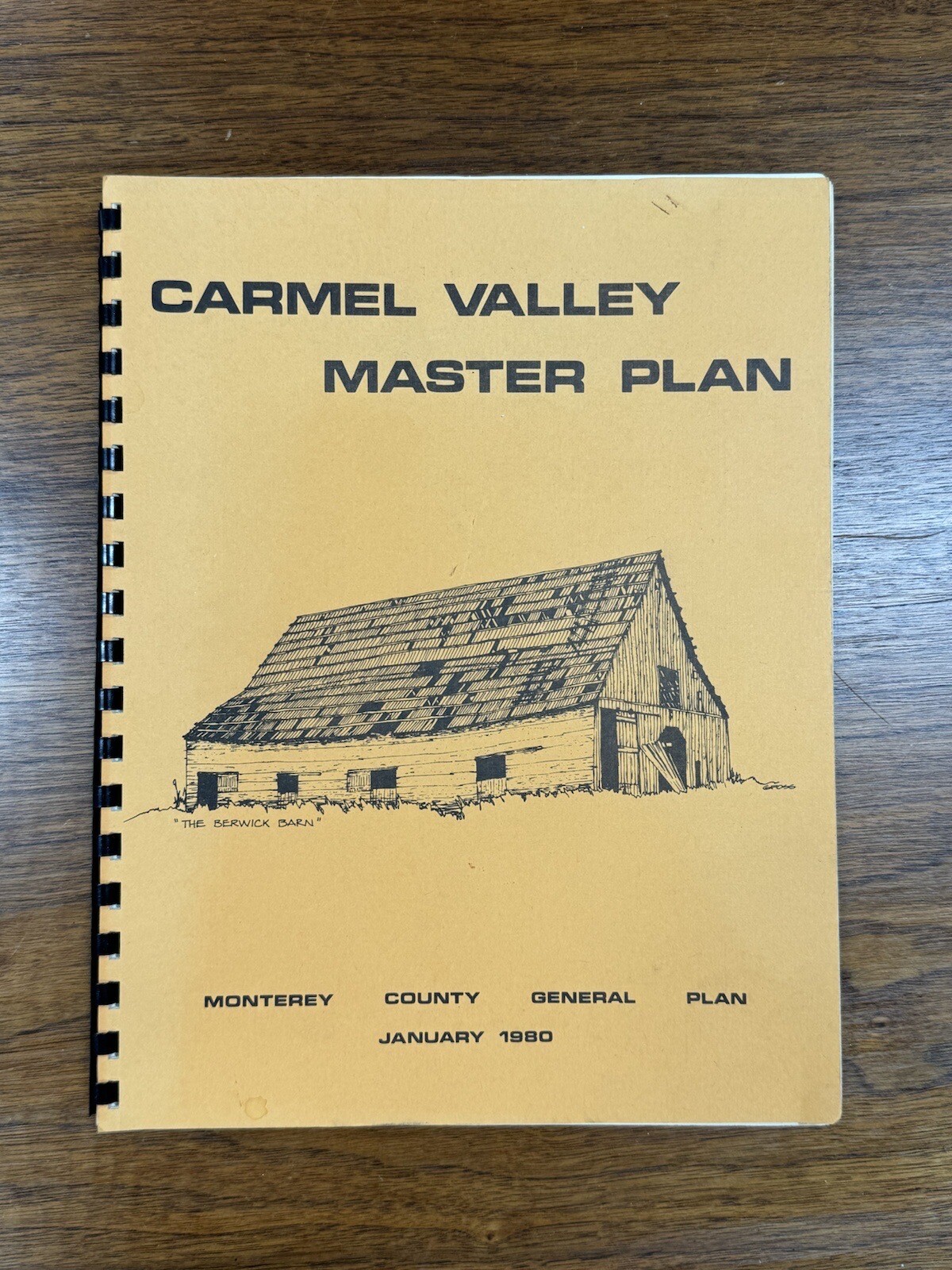 Carmel Valley Master Plan Spiral Bound Book +Maps, Monterey County, January 1980