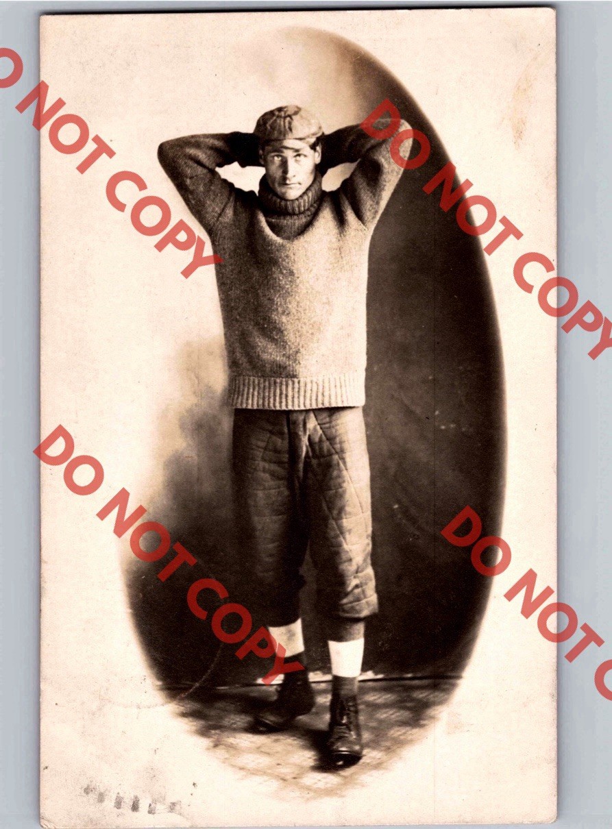 c1910 Unusual Pose Handsome Man Sports Athlete? ESTELLINE South Dakota SD RPPC