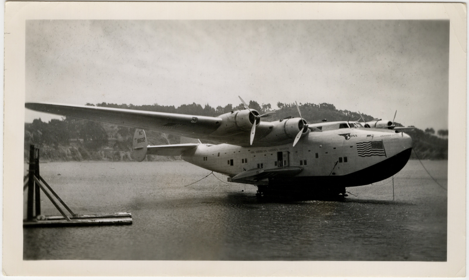 Pan Am Boeing 314 California Clipper NC18602 Flying Boat Original Vintage Photo