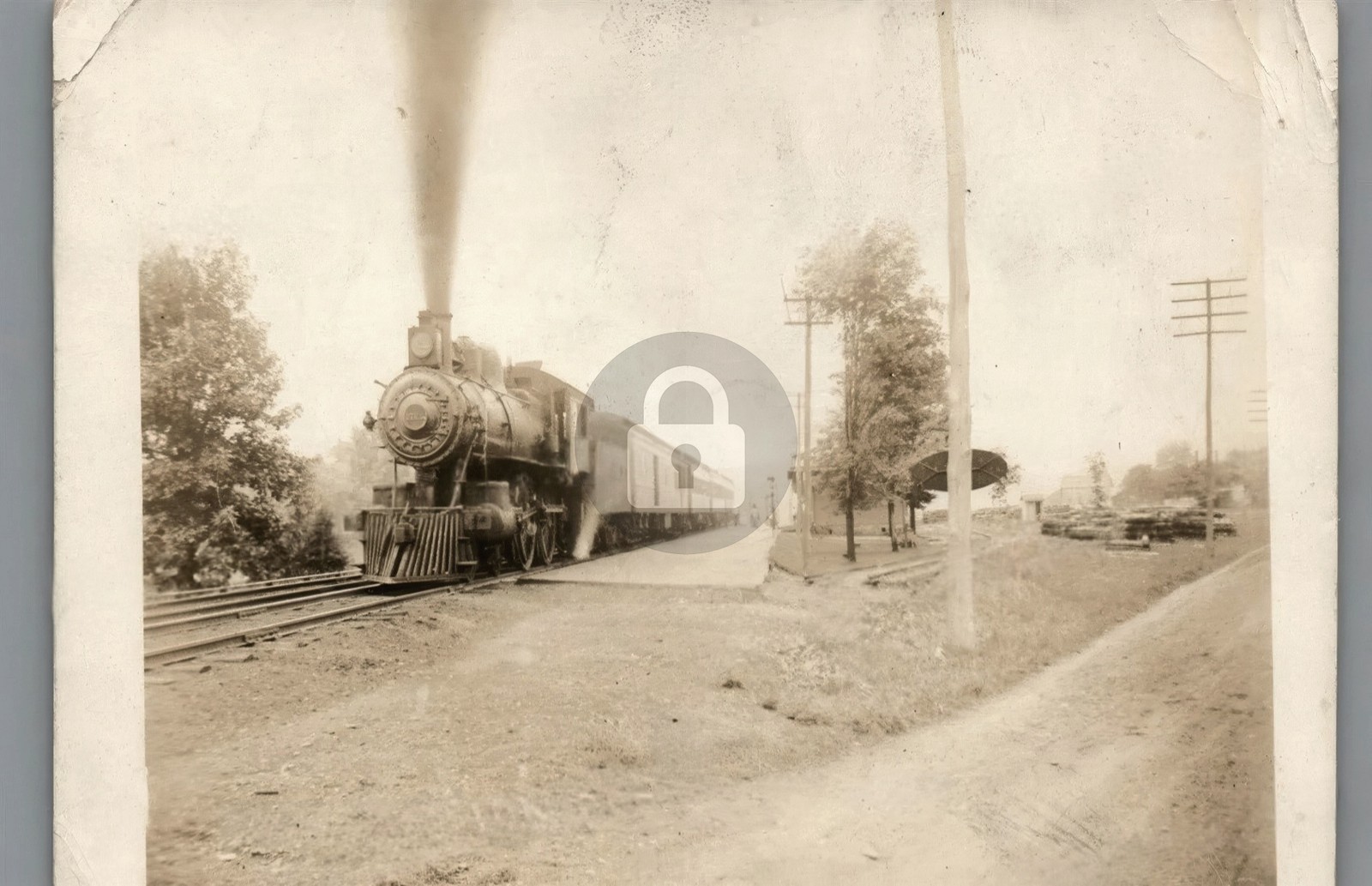P&E Railroad Train Station PITTSFIELD PA Warren Co. #4 RPPC Photo Postcard COPY