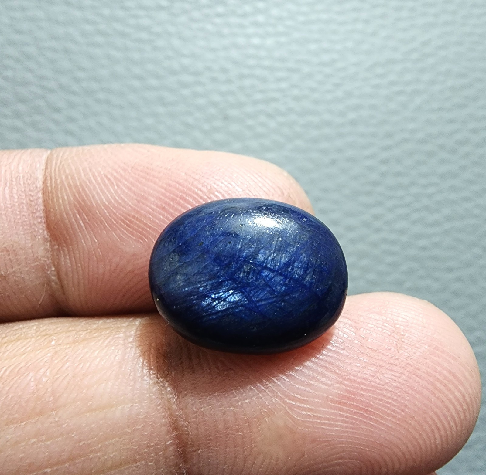 Natural Blue Sapphire 16.10 Ct Oval Cabochon Loose Gemstone Rich Blue AAA