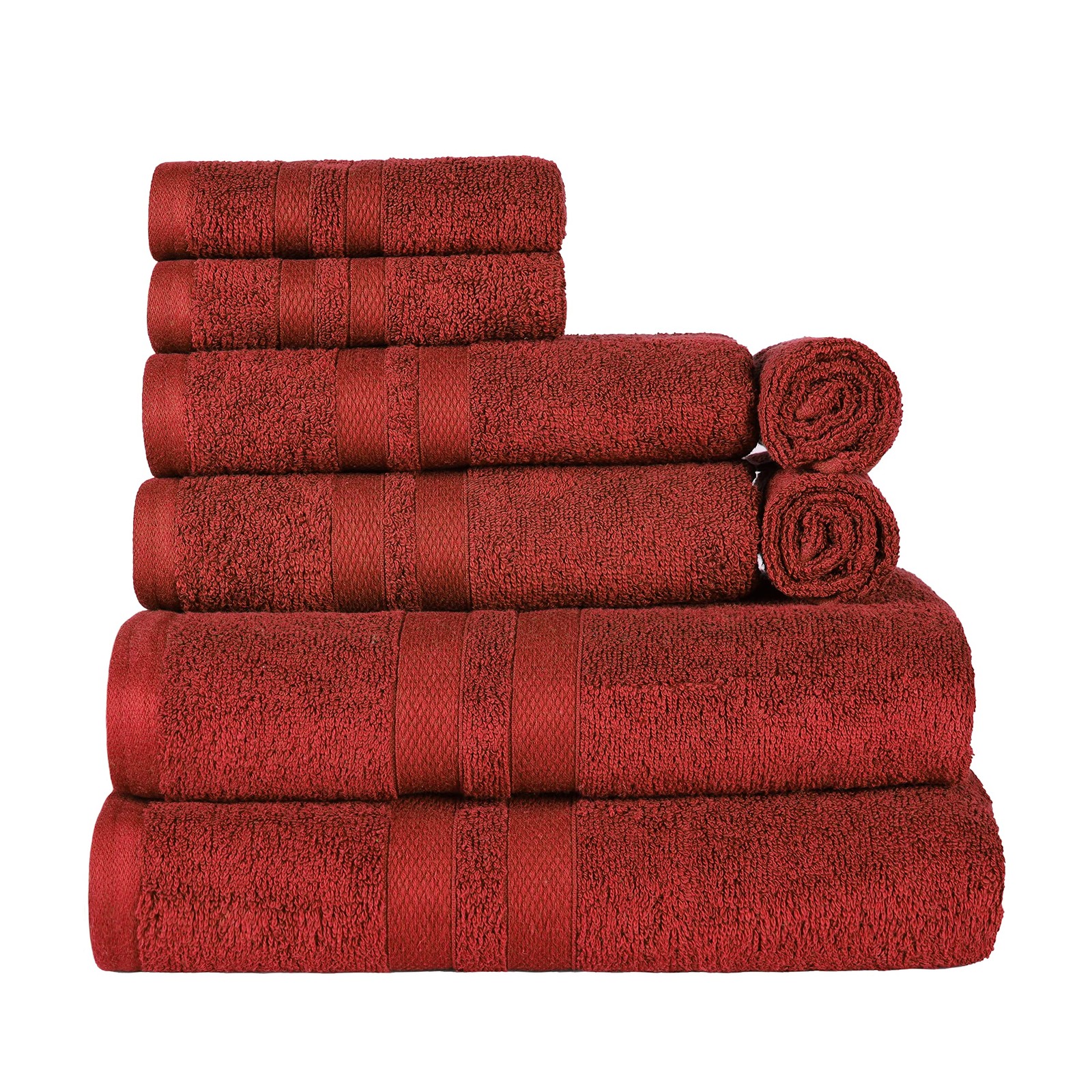 Superior Ultra-Soft 8-Piece Cotton Towel Set Includes 2 Bath Towels 2 Hand