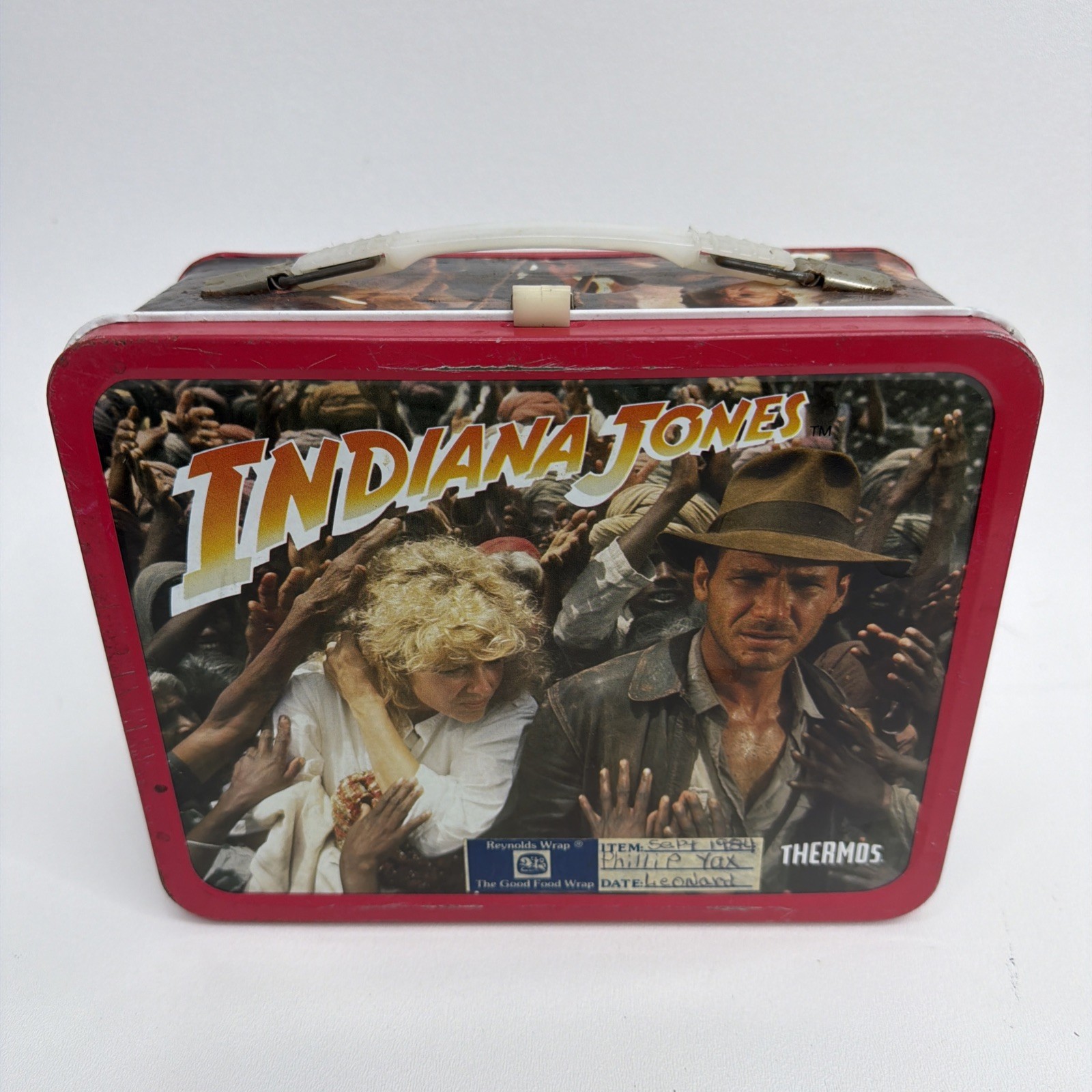 Vintage 1984 Indiana Jones And The Temple Of Doom Metal Lunch Box - No Thermos