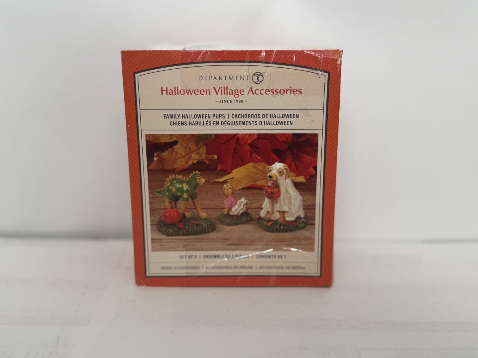 DEPT 56 Village FAMILY HALLOWEEN DOGS Dino Princess Ghost Pup Costumes 