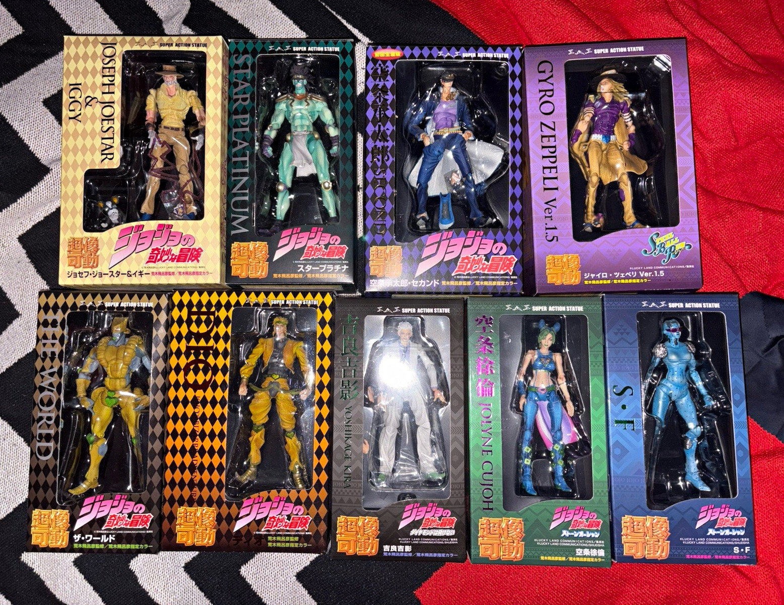Jojo’s Bizarre Adventure Super Action Statue Lot (Opened boxes, complete)