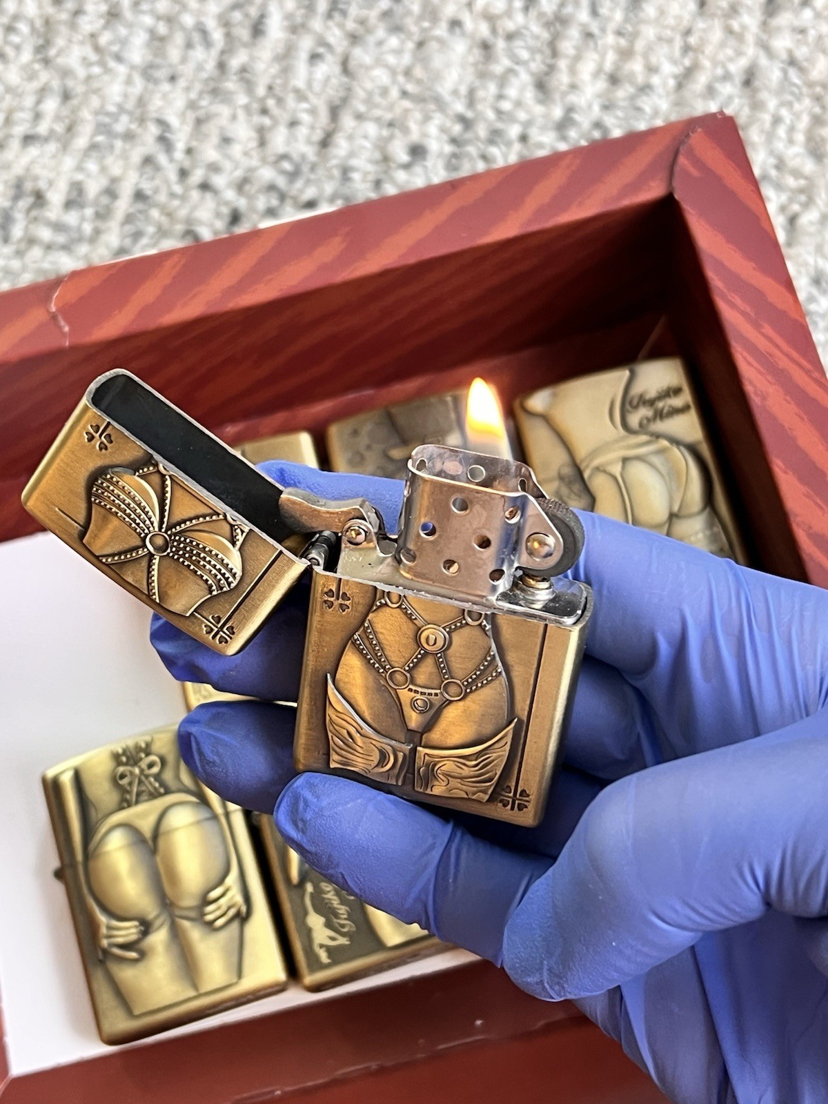 Box Of Collectible Unique Lighters New With Tags