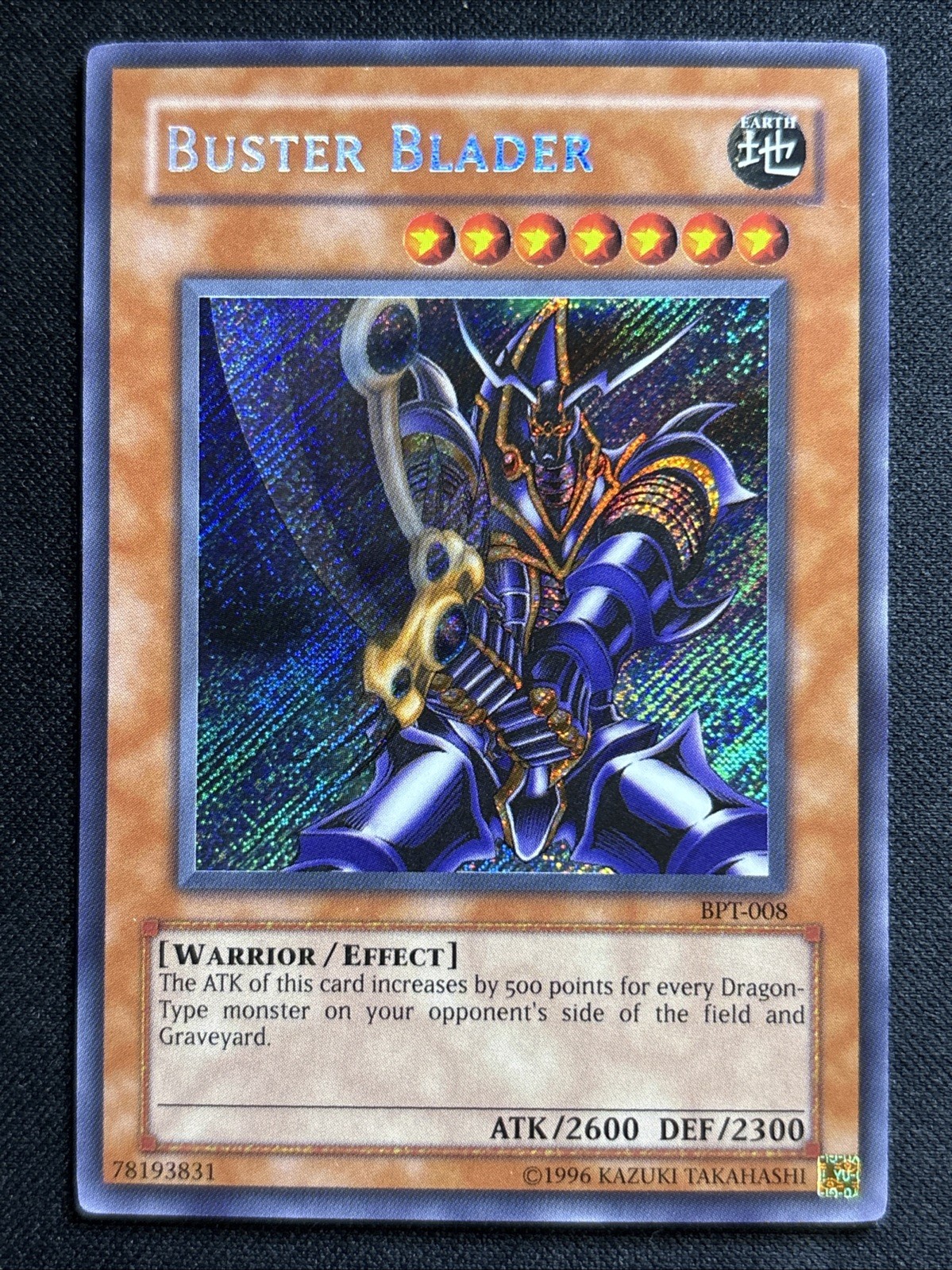 2003 YU-GI-OH BPT-008 BUSTER BLADER SECRET RARE