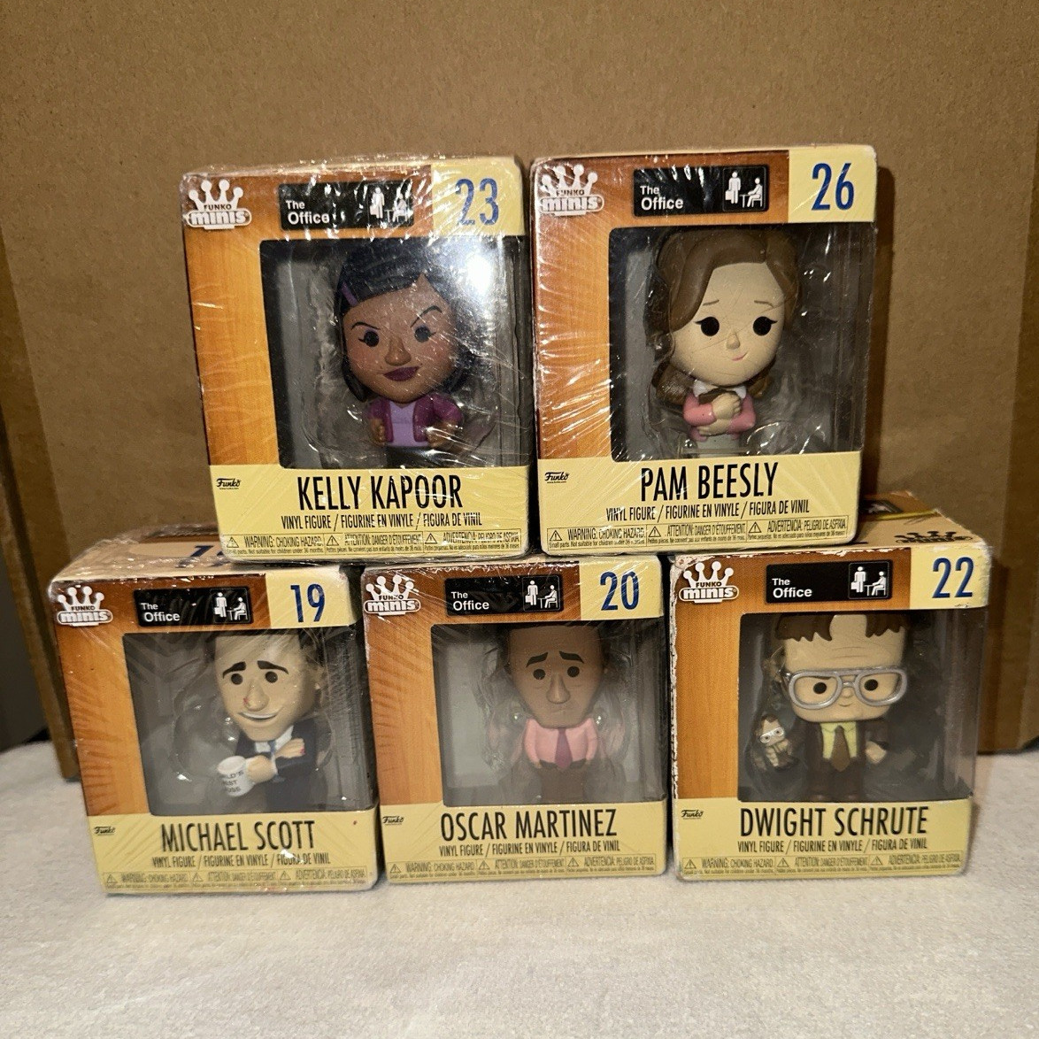 Funko Minis The Office Boxed Figures Michael, Dwight, Pam, Kelly (NEW LOT OF 5)